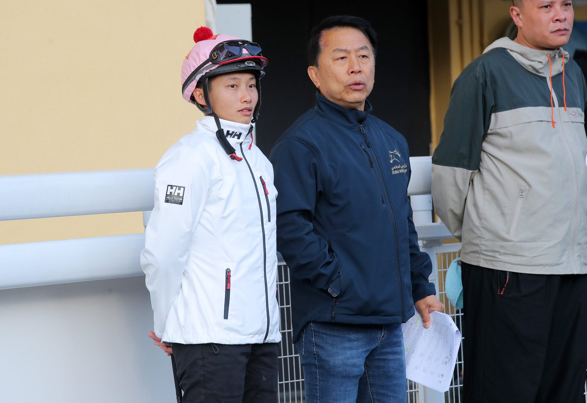 Nichola Yuen and Ricky Yiu at the Happy Valley trials.