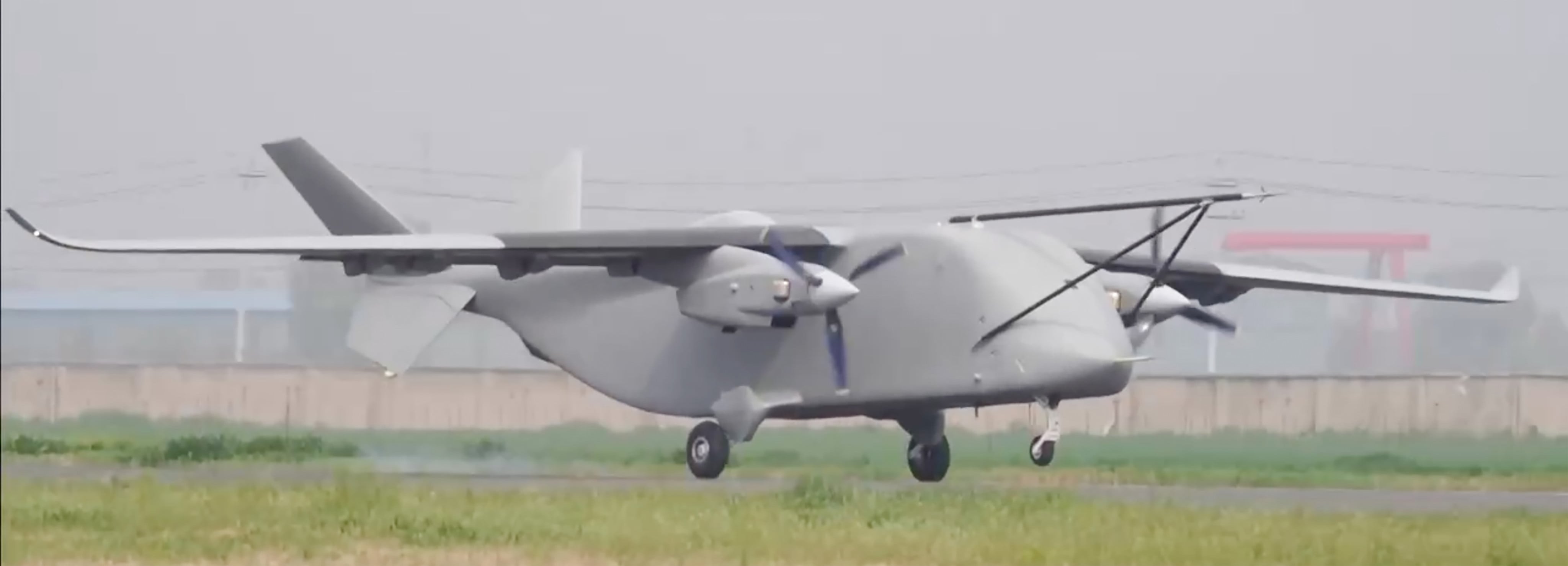 China’s Changying--8 drone completed its maiden flight on Tuesday morning at an airport in Zhengzhou in Henan province, central China, according to state media. Photo: CCTV