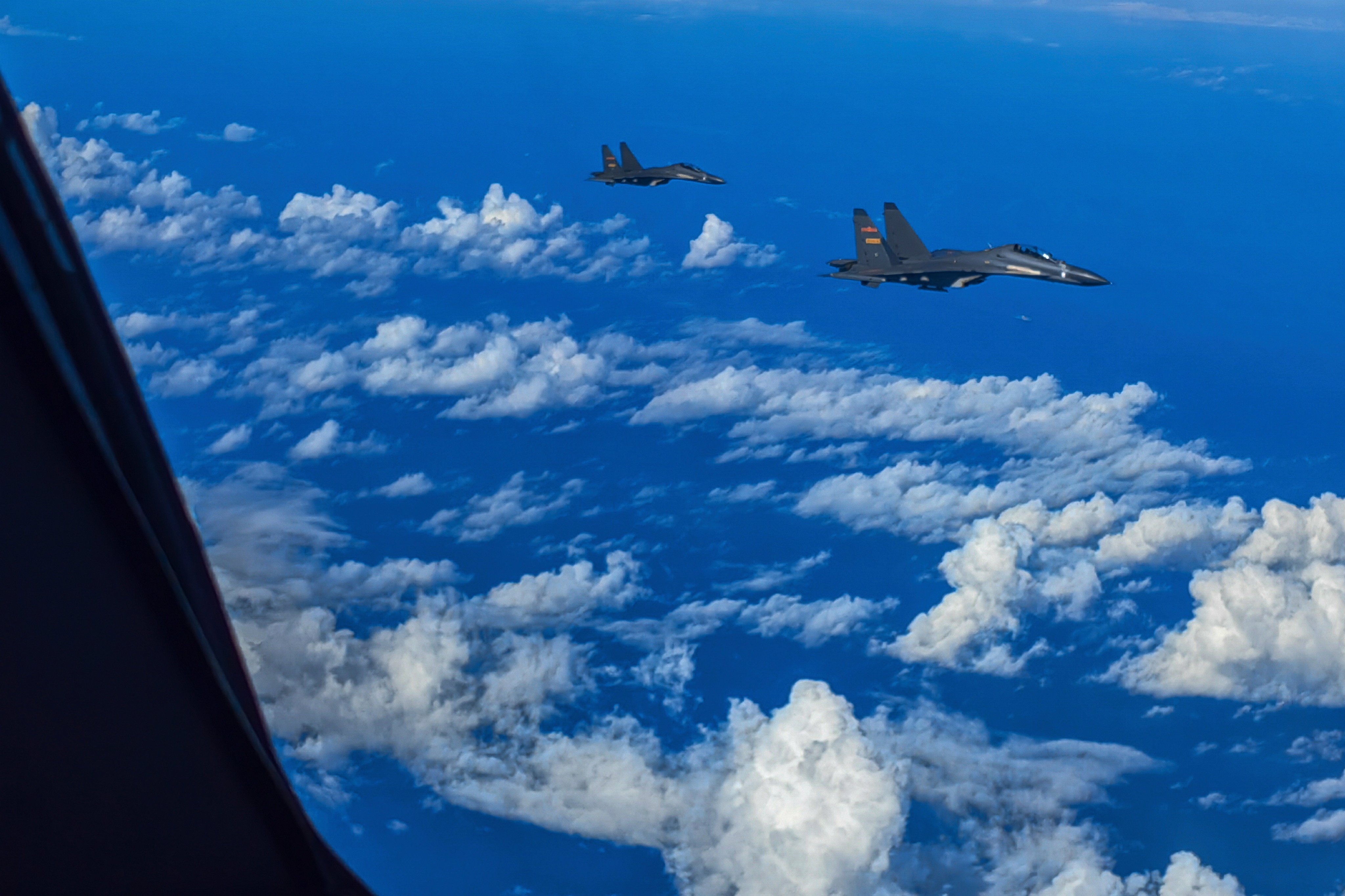 PLA fighter jets conduct a joint combat training exercise around Taiwan in August 2022. Photo: Xinhua via AP