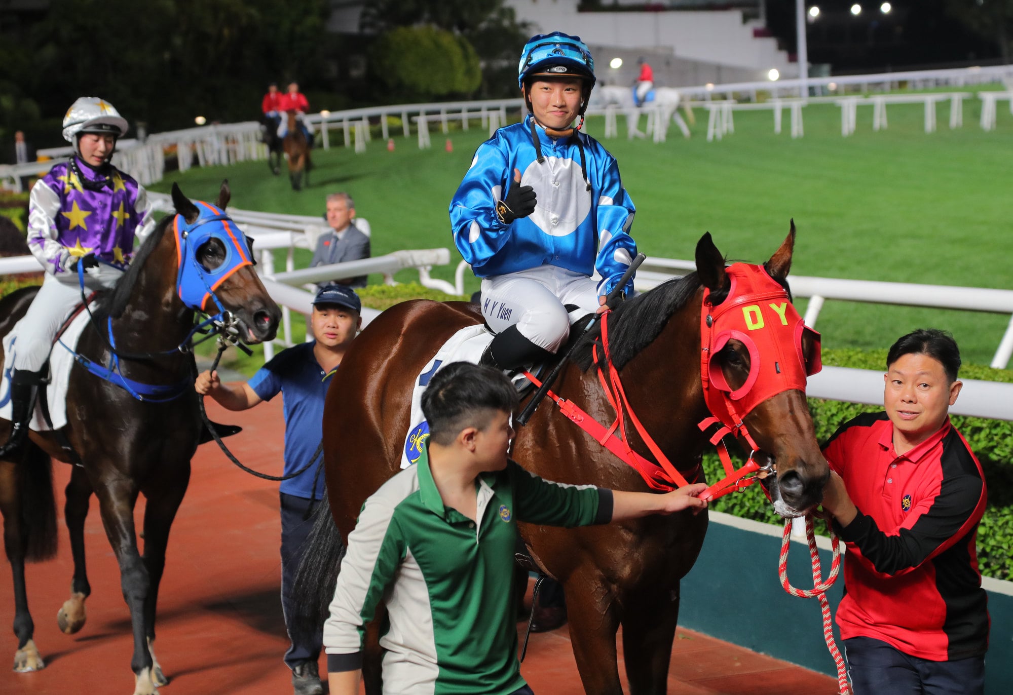 Nichola Yuen returns aboard Pi Legend at Sha Tin. Nichola Yuen returns aboard Pi Legend at Sha Tin.