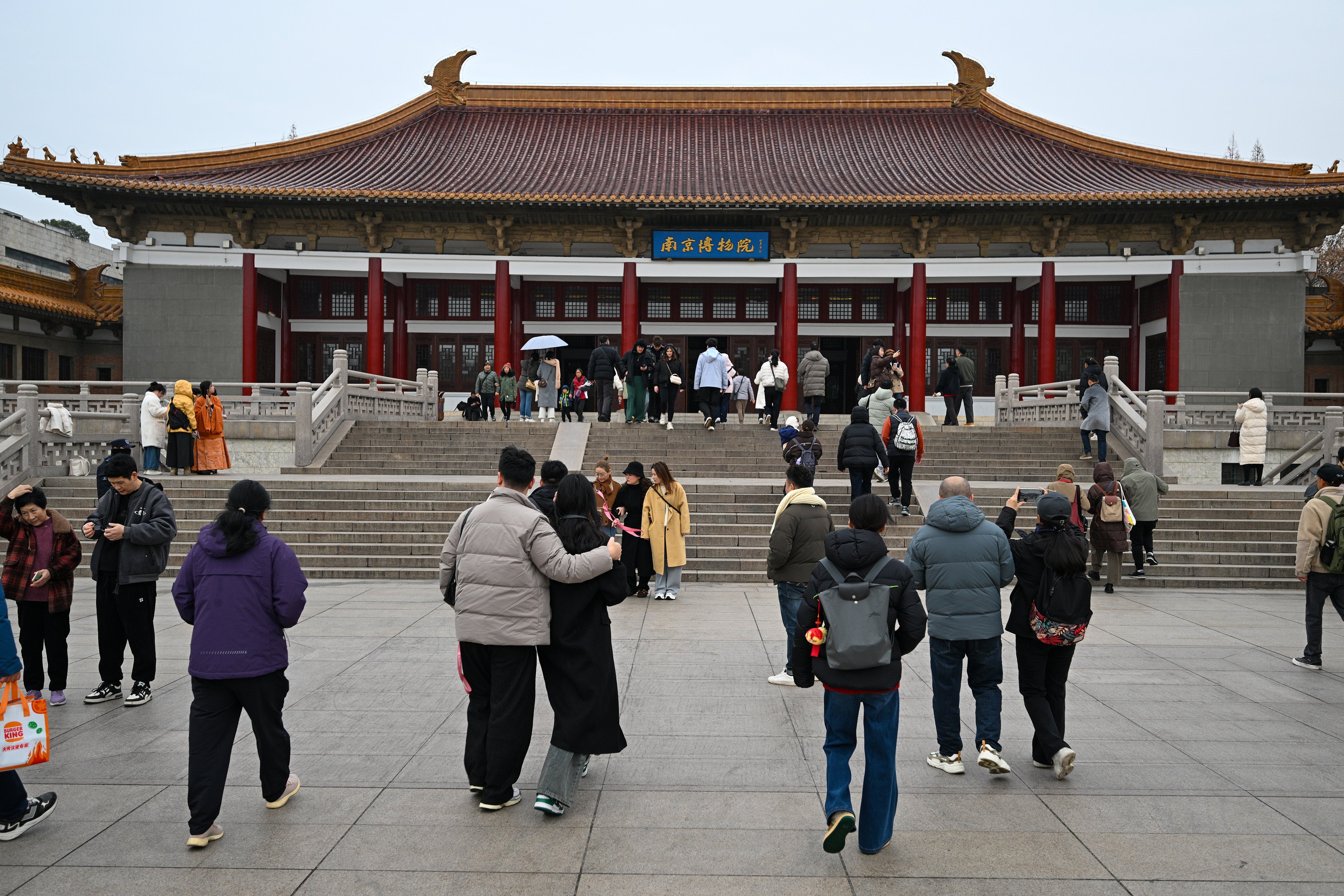 Tourists visit Nanjing Museum in the city of the same name in China’s eastern Jiangsu province. Photo: CFOTO/Future Publishing via Getty Images