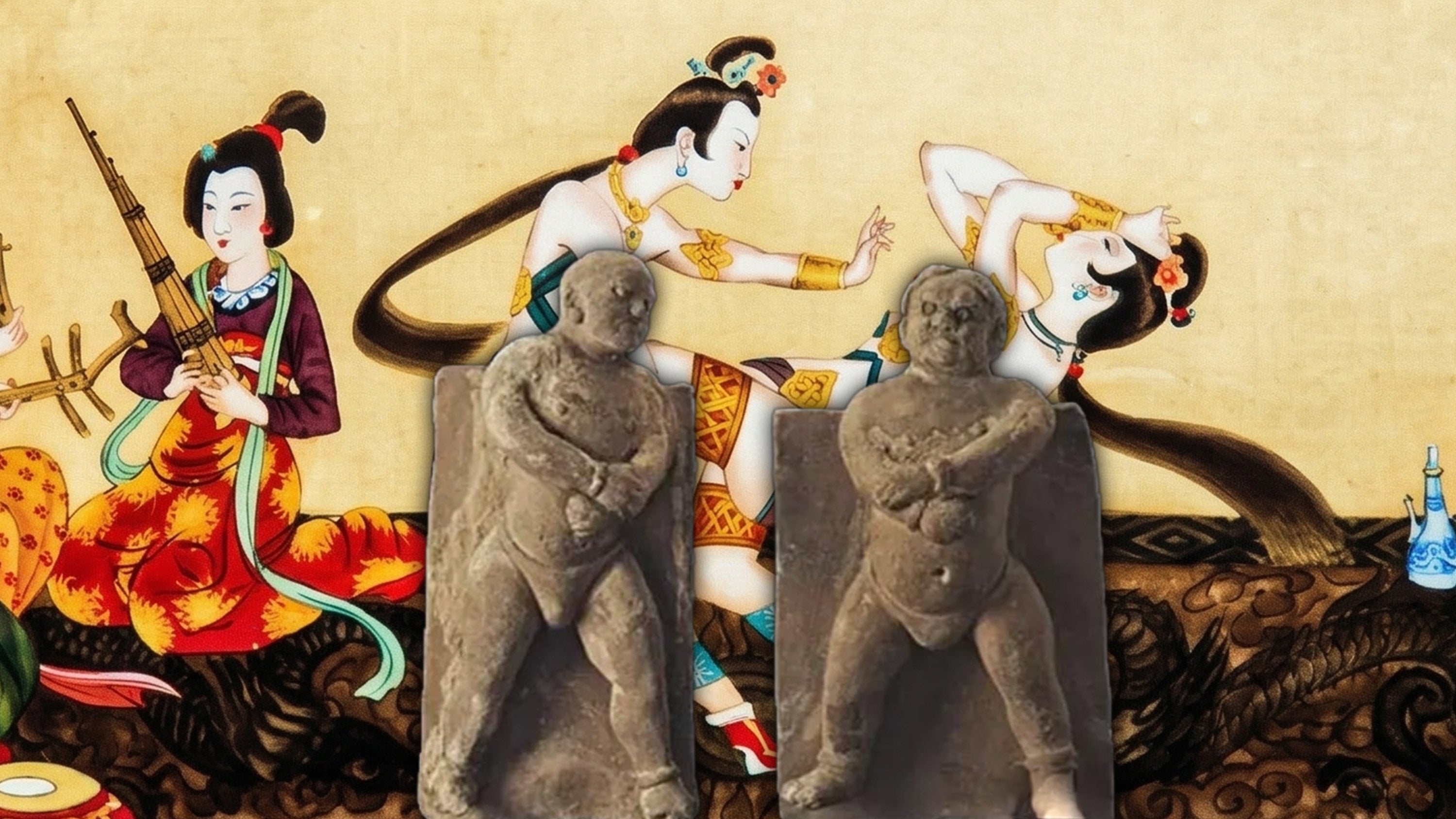 In ancient China, women’s sumo wrestling was a popular form of entertainment and the country is believed to hold the earliest records of female sumo wrestlers. Photo: SCMP composite/Baidu