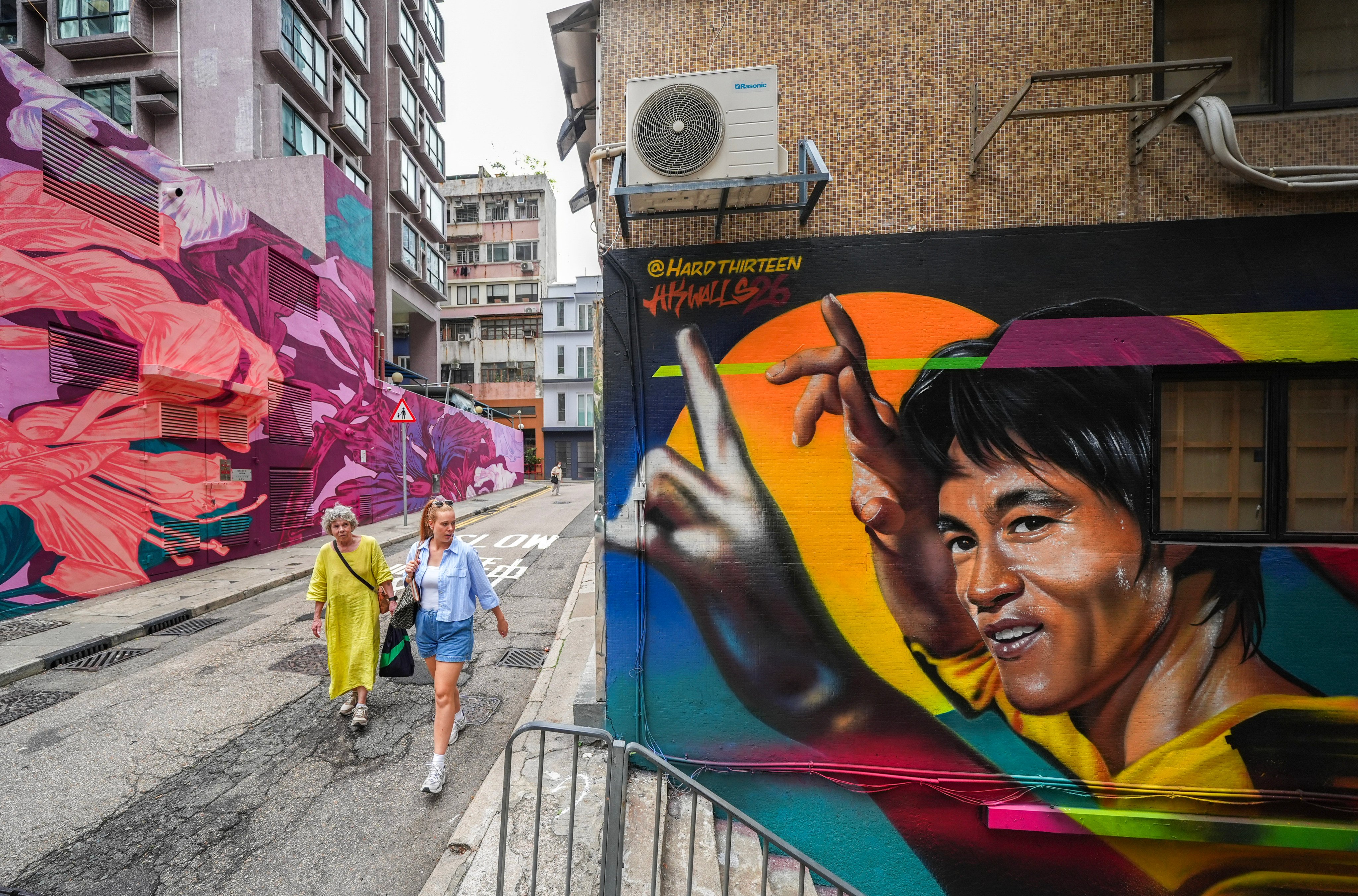 Hardthrirteen’s mural art at 23 Square Street as part of the 11th HKwalls Street Art Festival, April 1, 2026. Photo: Eugene Lee