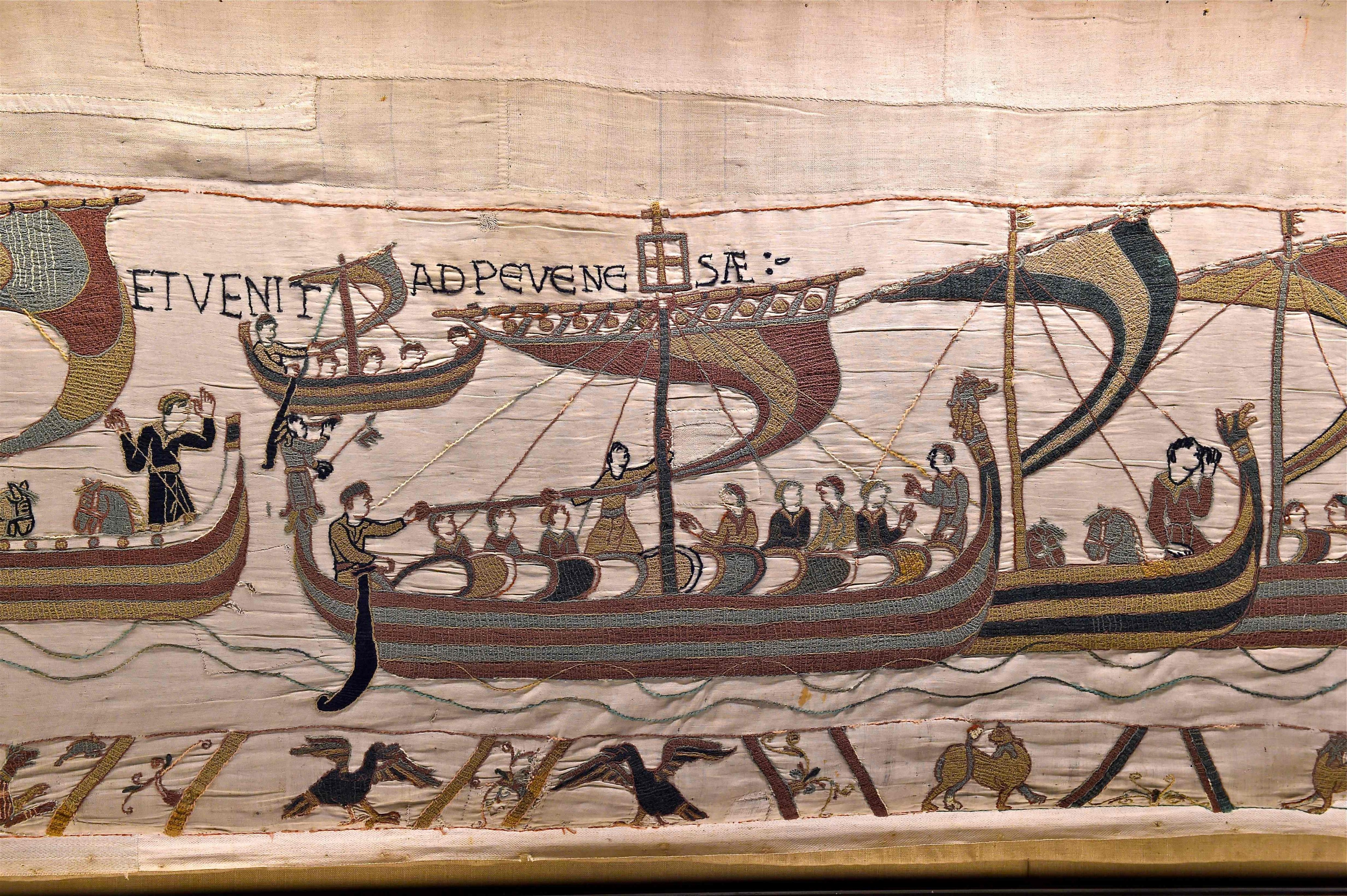 Tthe Bayeux Tapestry, which dates from around 1077, depicts the Battle of Hastings when William the Conqueror, the duke of Normandy, defeated English forces in southern England. Photo: AFP