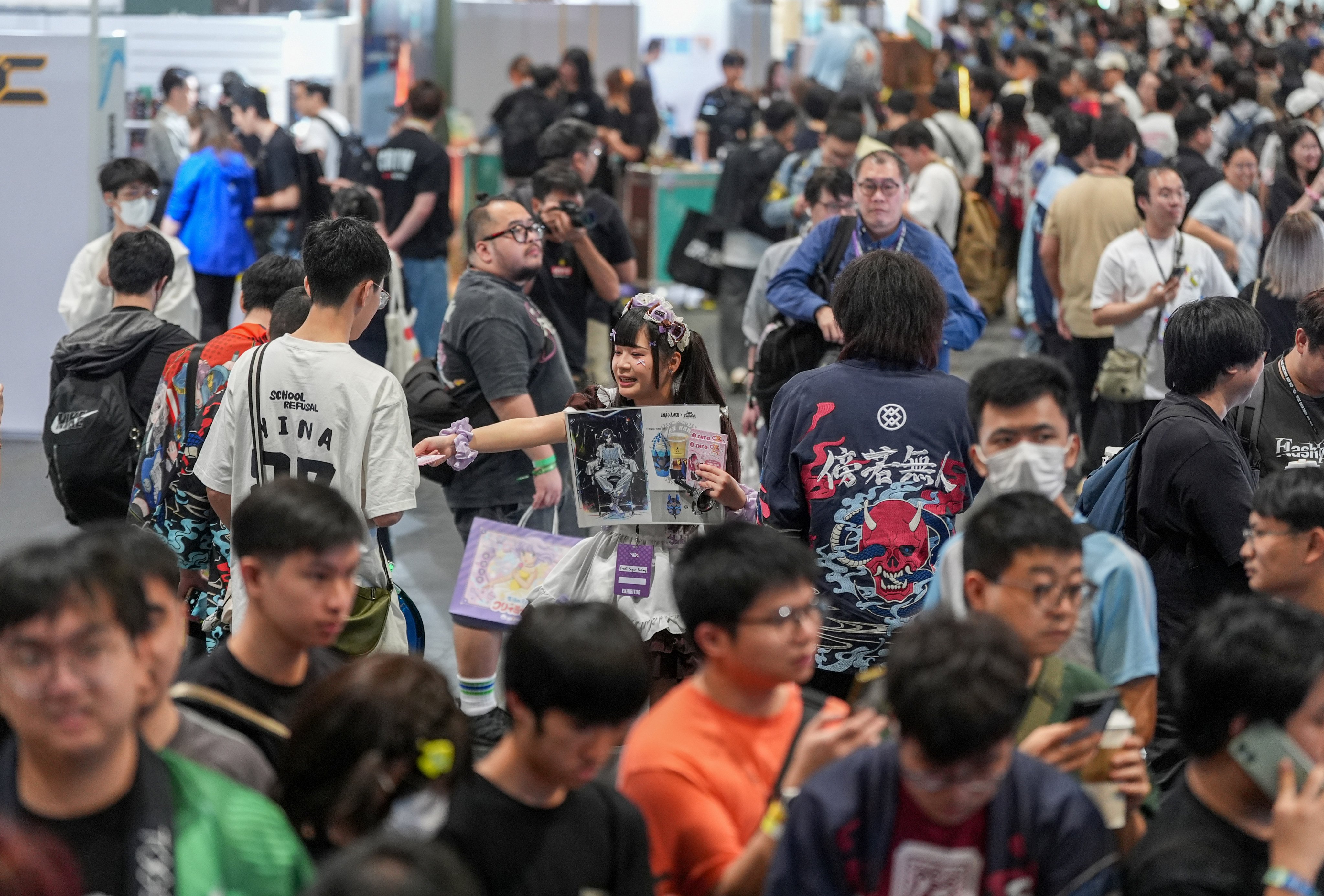Crowds pack the IP extravaganza at AsiaWorld-Expo on Saturday. Photo: Eugene Lee