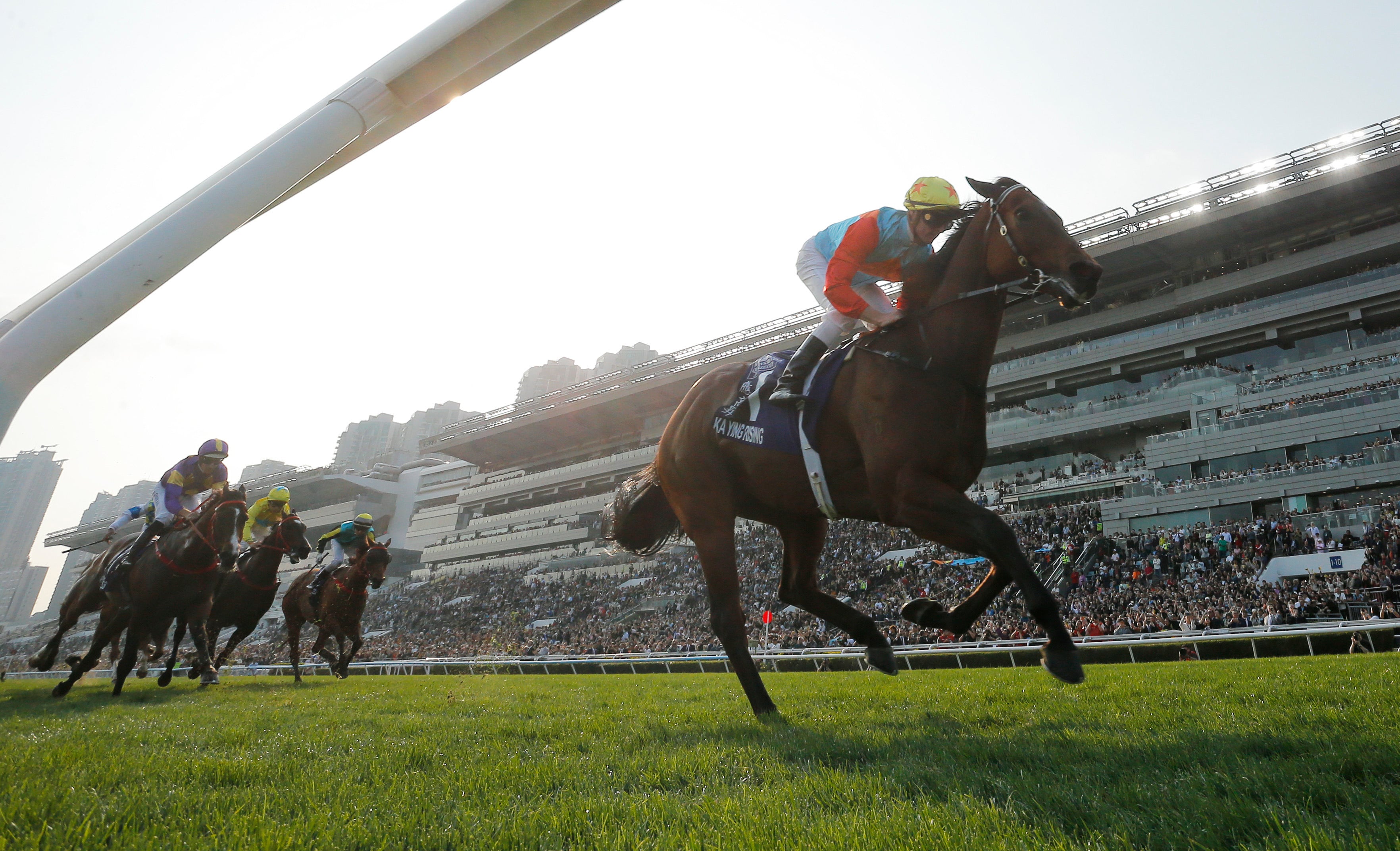 Ka Ying Rising dominates his rivals in the Queen’s Silver Jubilee Cup last start. Photos: Kenneth Chan