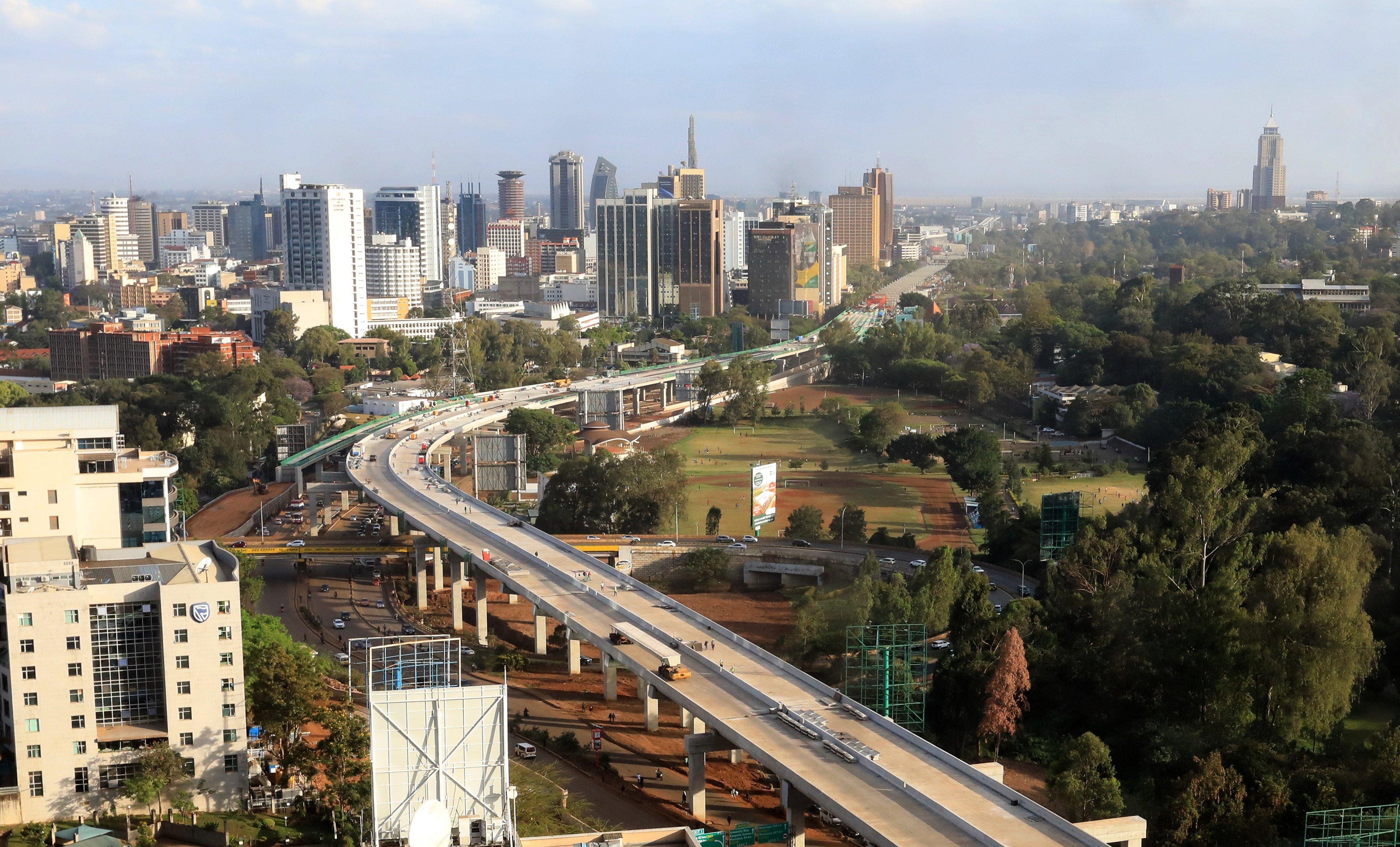 A section of the Chinese-built Nairobi Expressway in Nairobi, Kenya. Photo: Xinhua