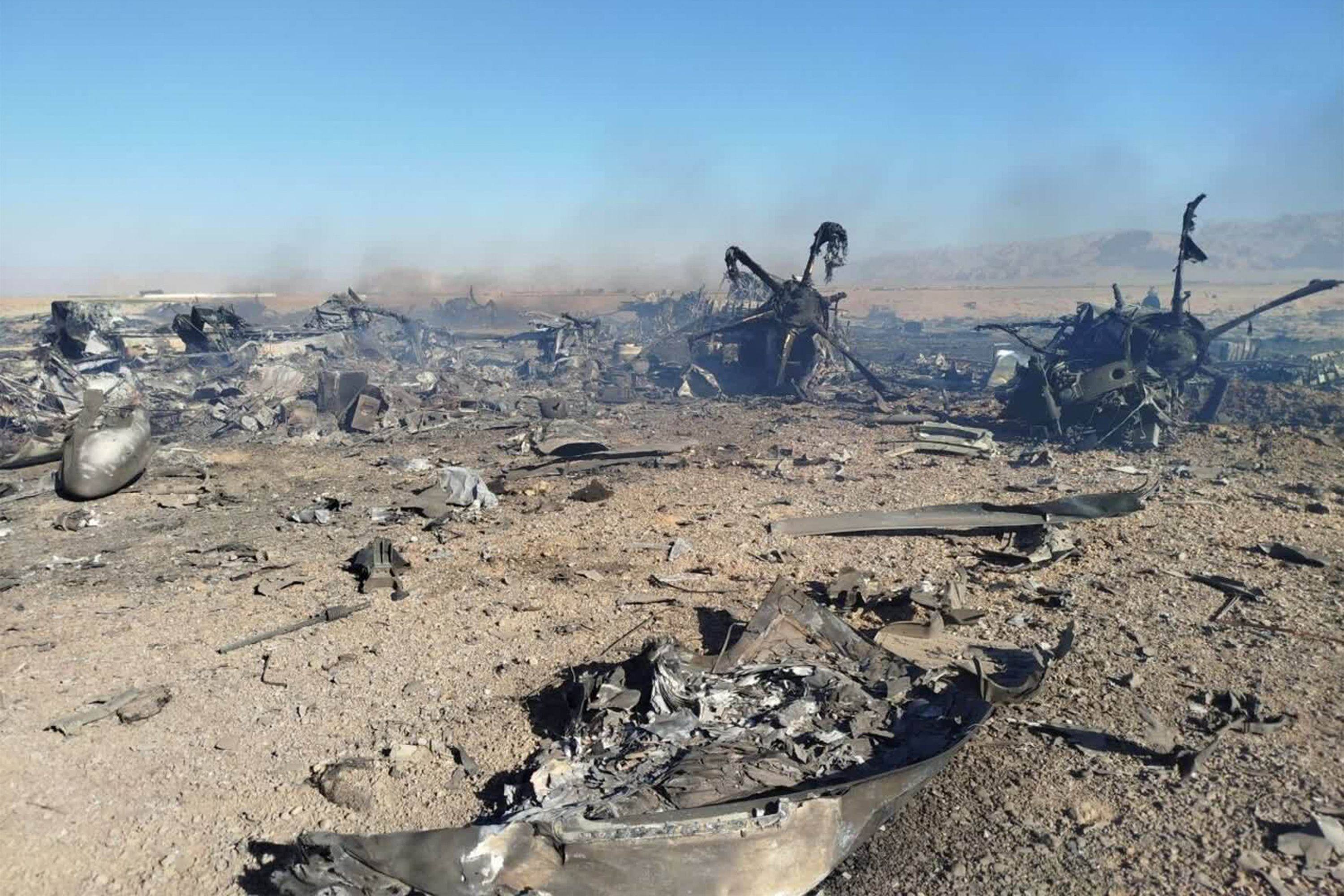 Iran’s Revolutionary Guard released photos of what it said were downed US aircraft. Photo: AFP