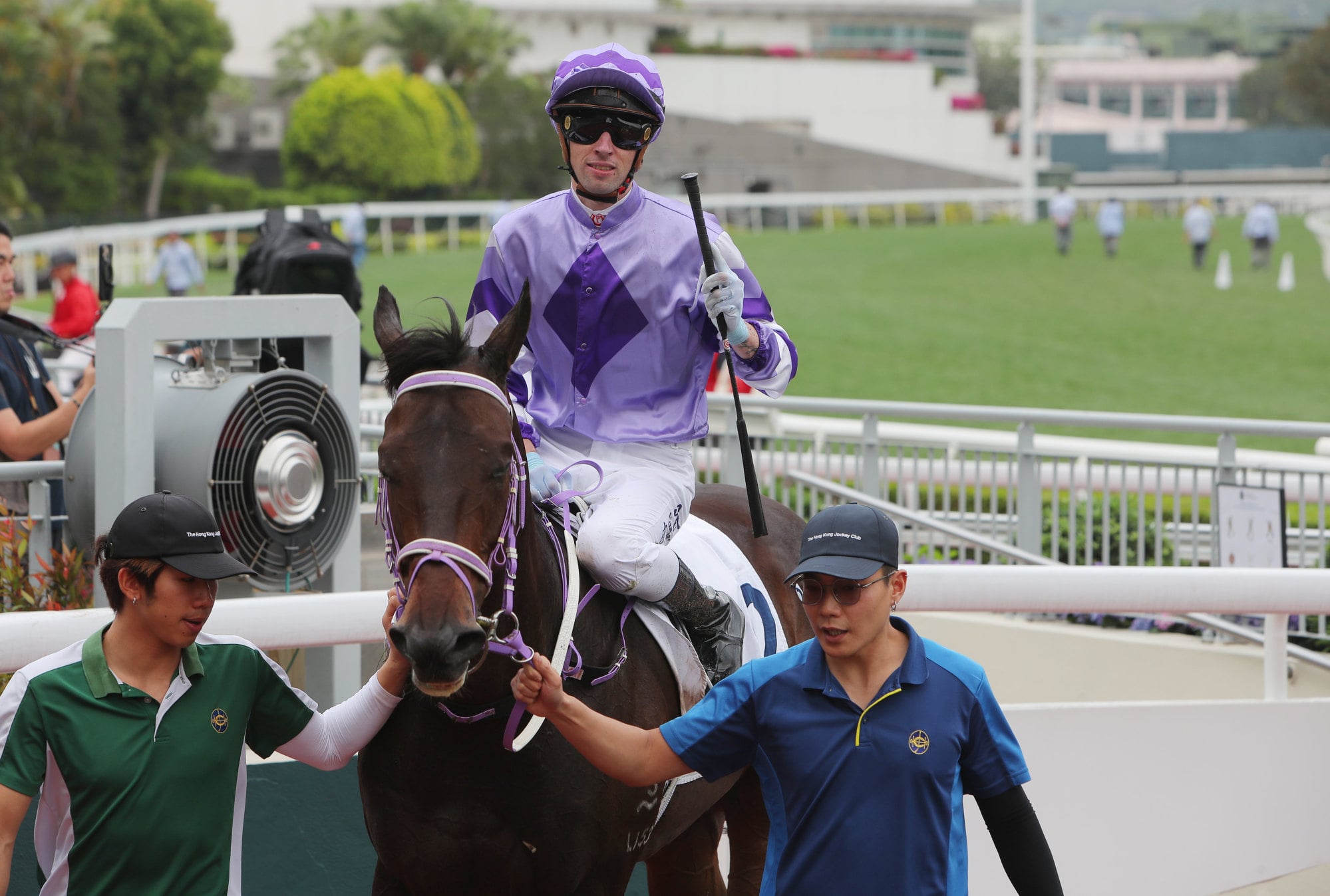 James Orman celebrates his triumph aboard Mighty Masts.