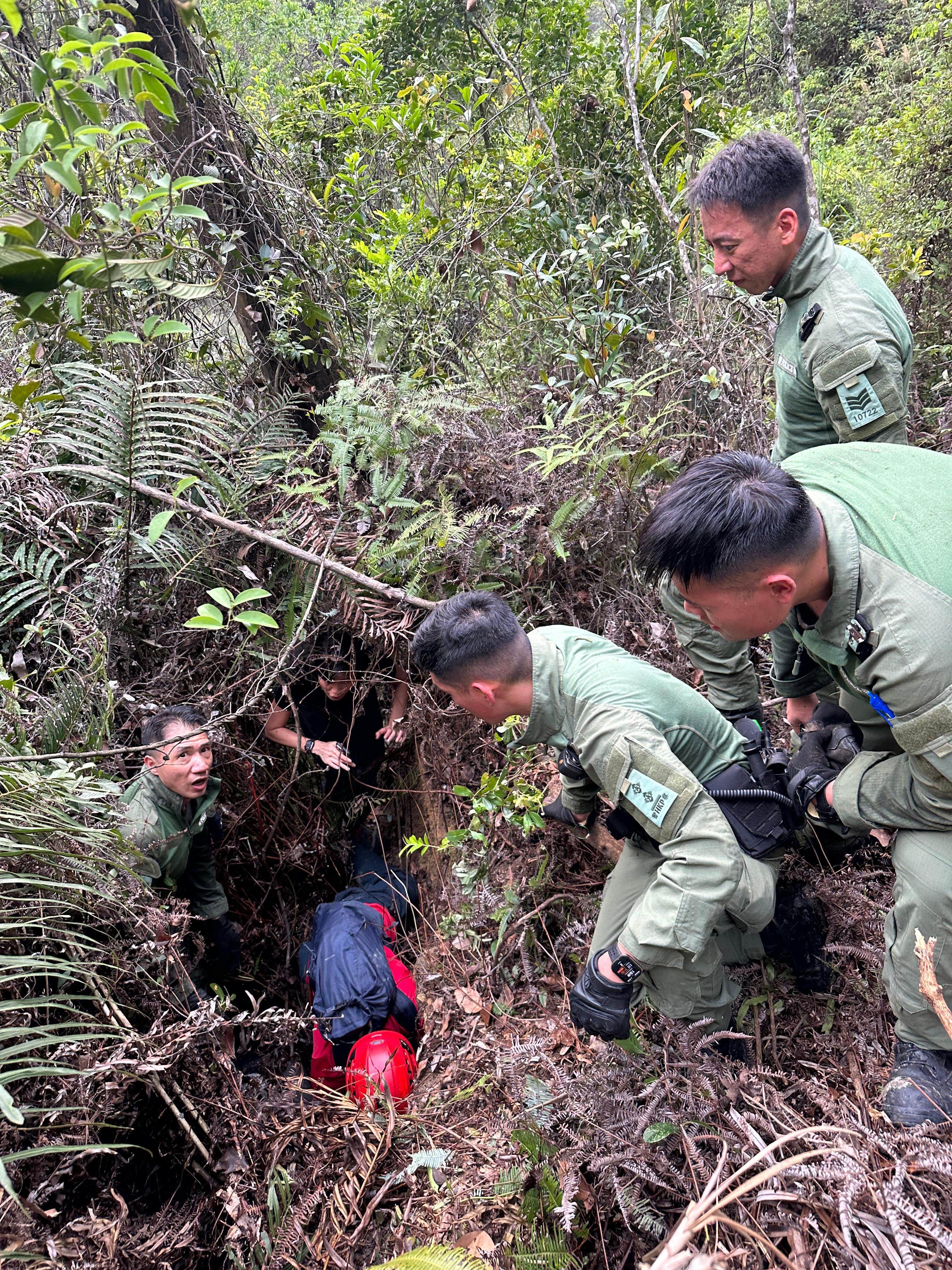 Rescuers found He Chengan along Section 10 of the trail, where he had last been seen. Photo: Handout