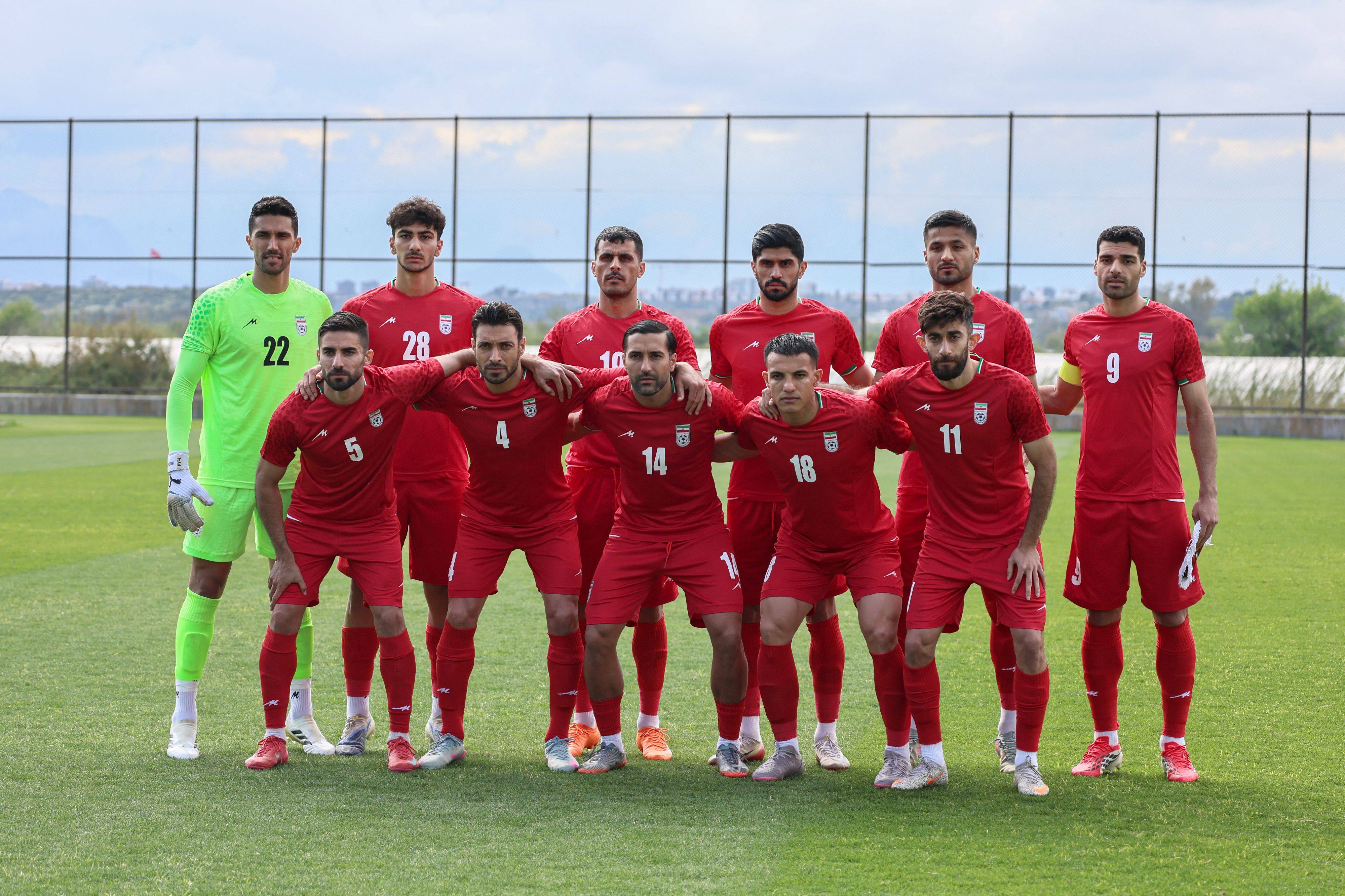 Iran’s national team before their 5-0 win over Costa Rica in a friendly in Antalya, Turkey last week. Photo: AFP