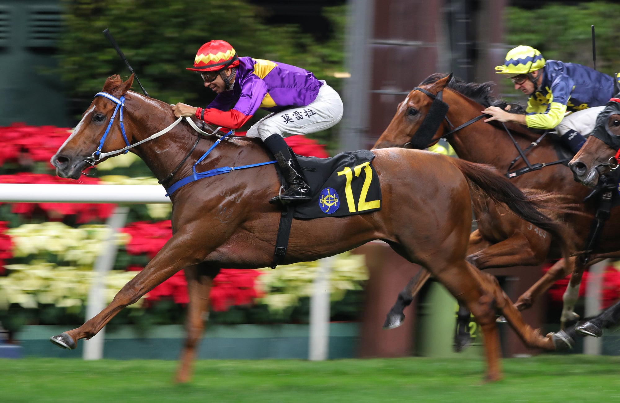 Lucky Generations, ridden by Joao Moreira, scores at Happy Valley.
