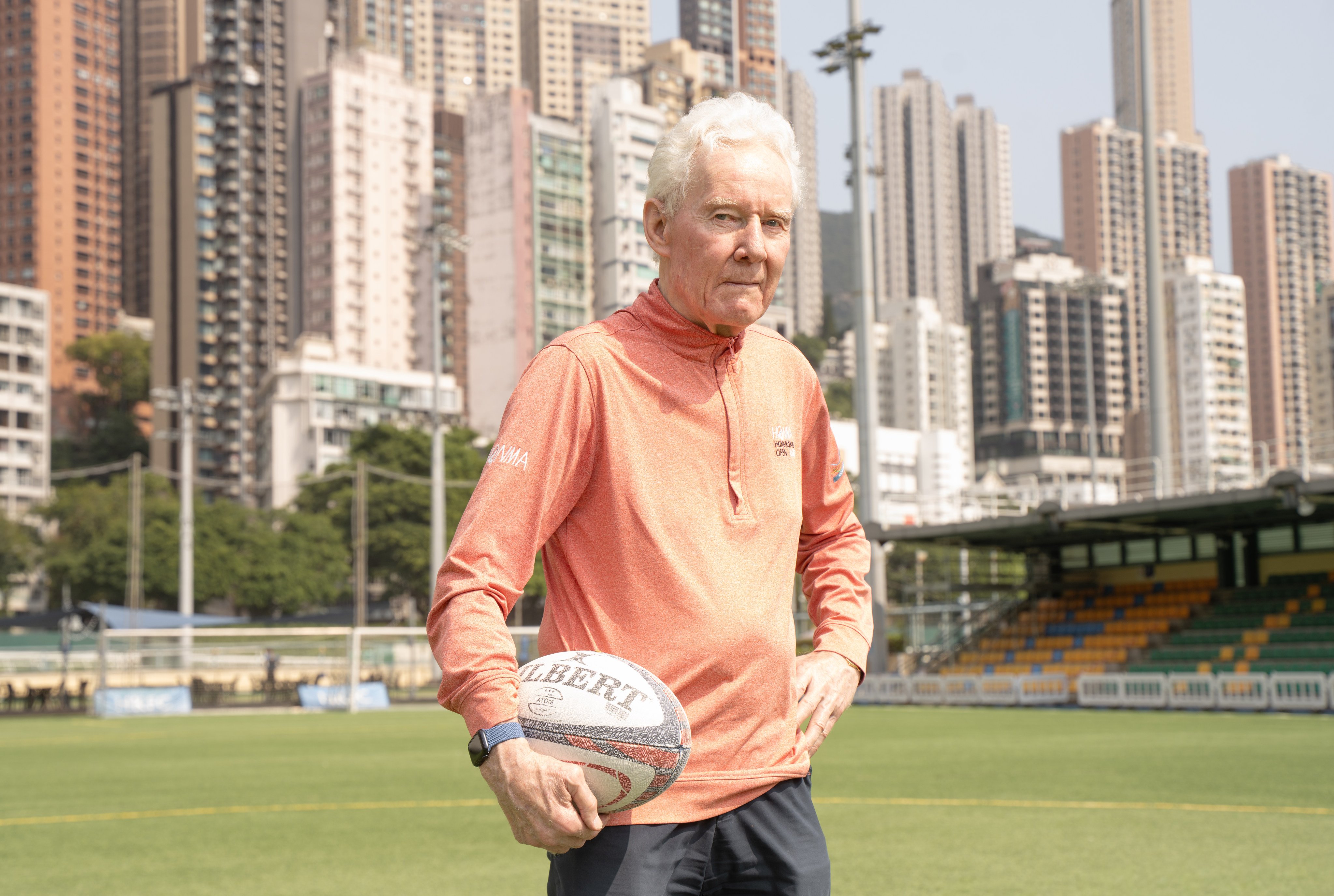 Bob Lloyd poses for a portrait at the Hong Kong Football Club, Happy Valley, Hong Kong. Lloyd served as the captain of Hong Kong team during the first Hong Kong Sevens in 1976. Photo: Alexander Mak