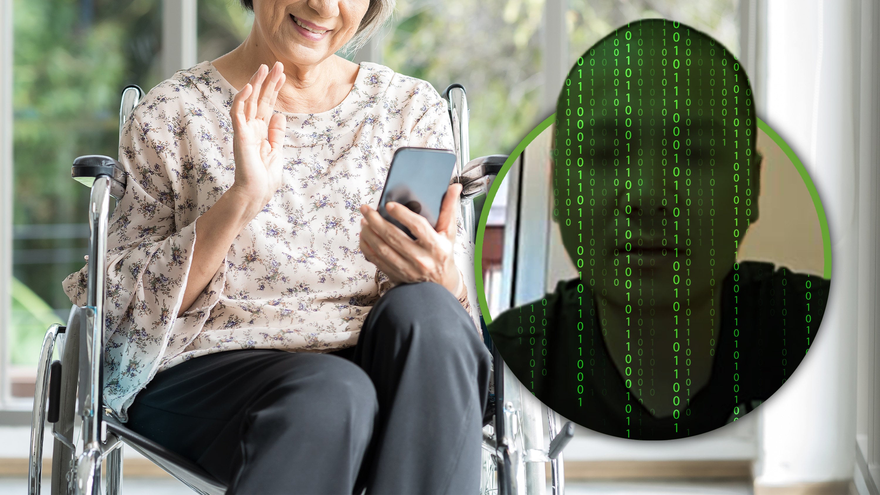 After their only son died in a car accident, his family in China created an artificial intelligence-generated clone to comfort his elderly mother. Photo: SCMP composite/Shutterstock/QQ.com