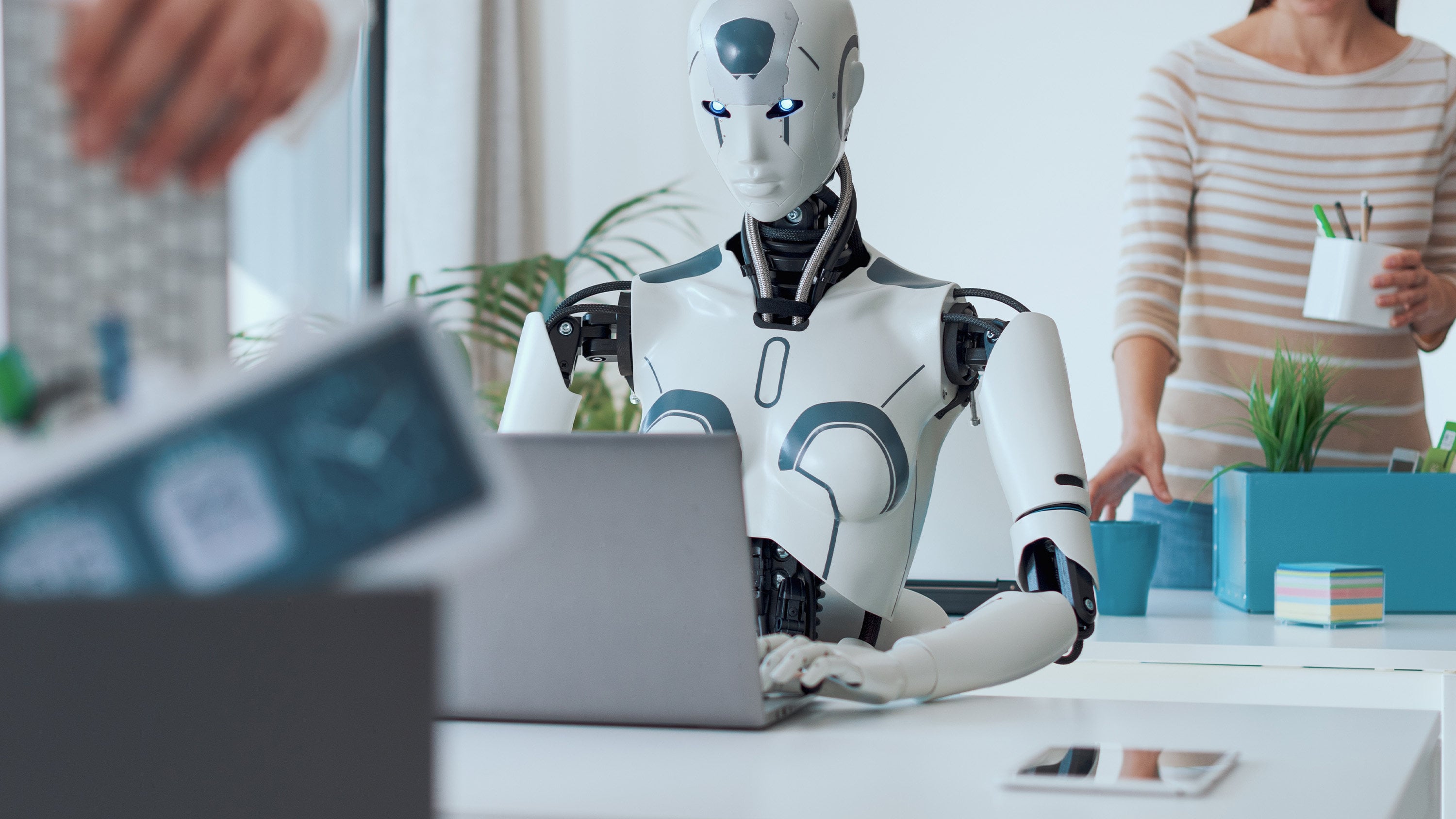 A Chinese company has stirred debate after using a former employee’s data to create an artificial intelligence humanoid to continue working post-resignation. Photo: Shutterstock