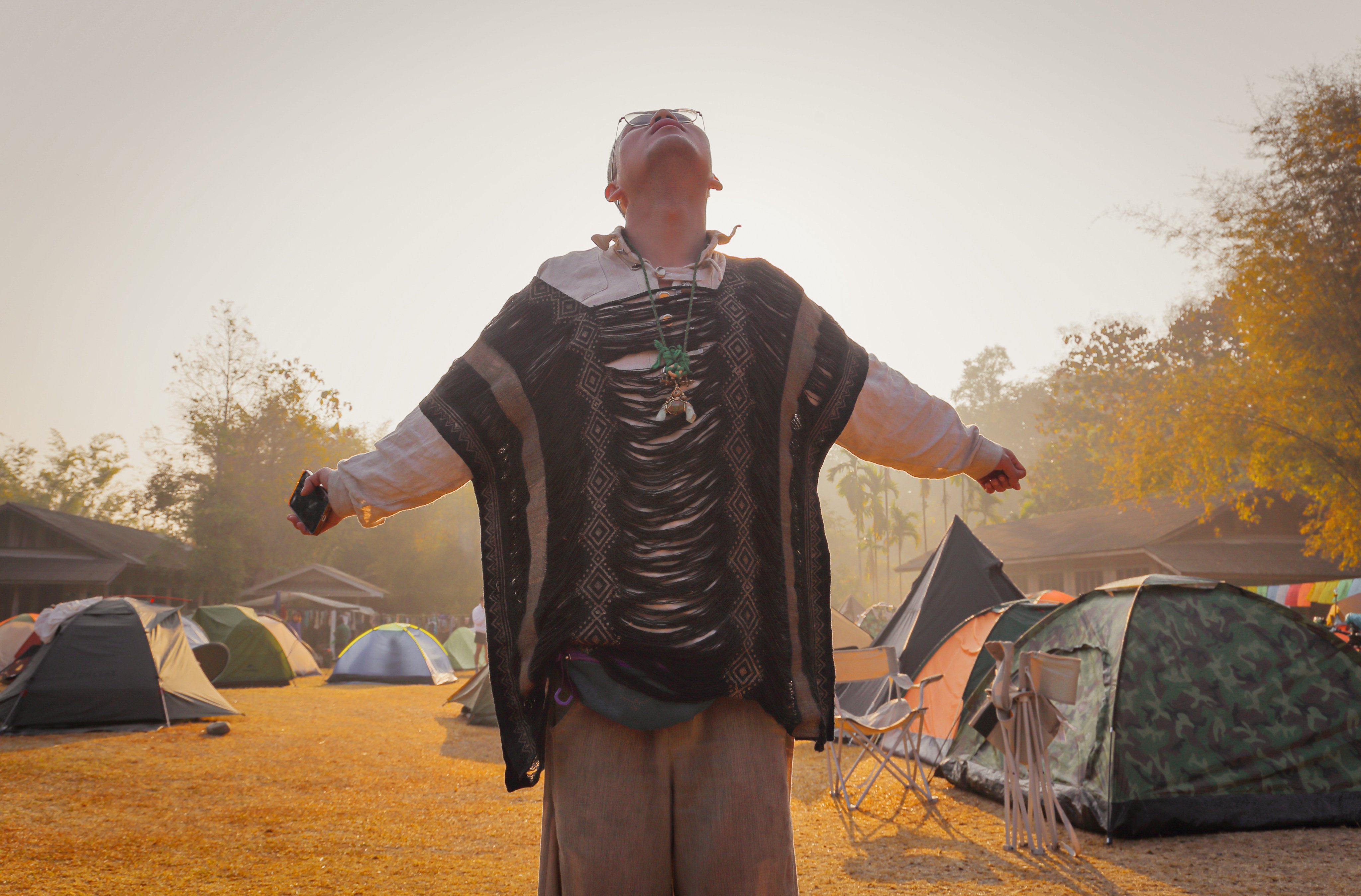 Dong Dong pose for a portrait during the “Shambhala in Your Heart” festival. Dong Dong is a 27-year-old who lives in Urumqi, Xinjiang. He works in a maintenance unit for China’s state-owned railway, for the past two years, he has used all of his annual leave for his Shambhala pilgrimages. Photo: David Frazier