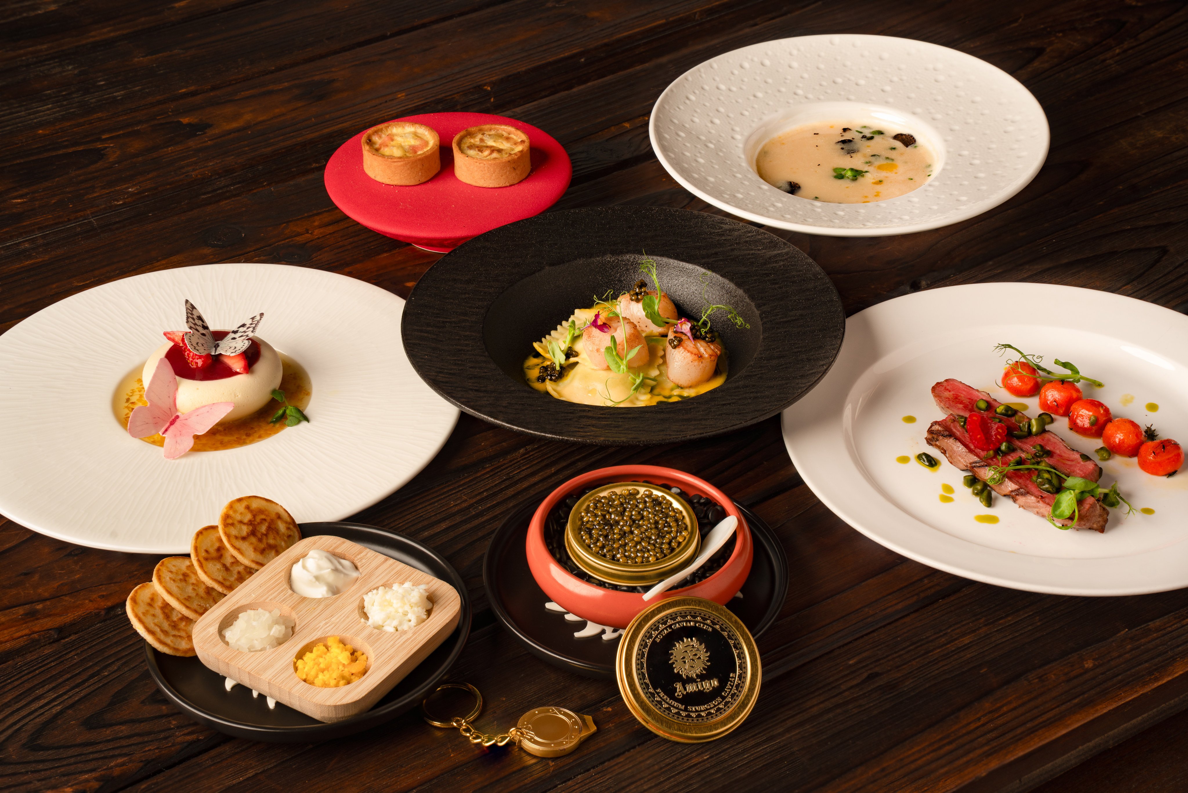Amigo’s six-course dinner in Hong Kong includes its house-brand caviar. Photo: Handout