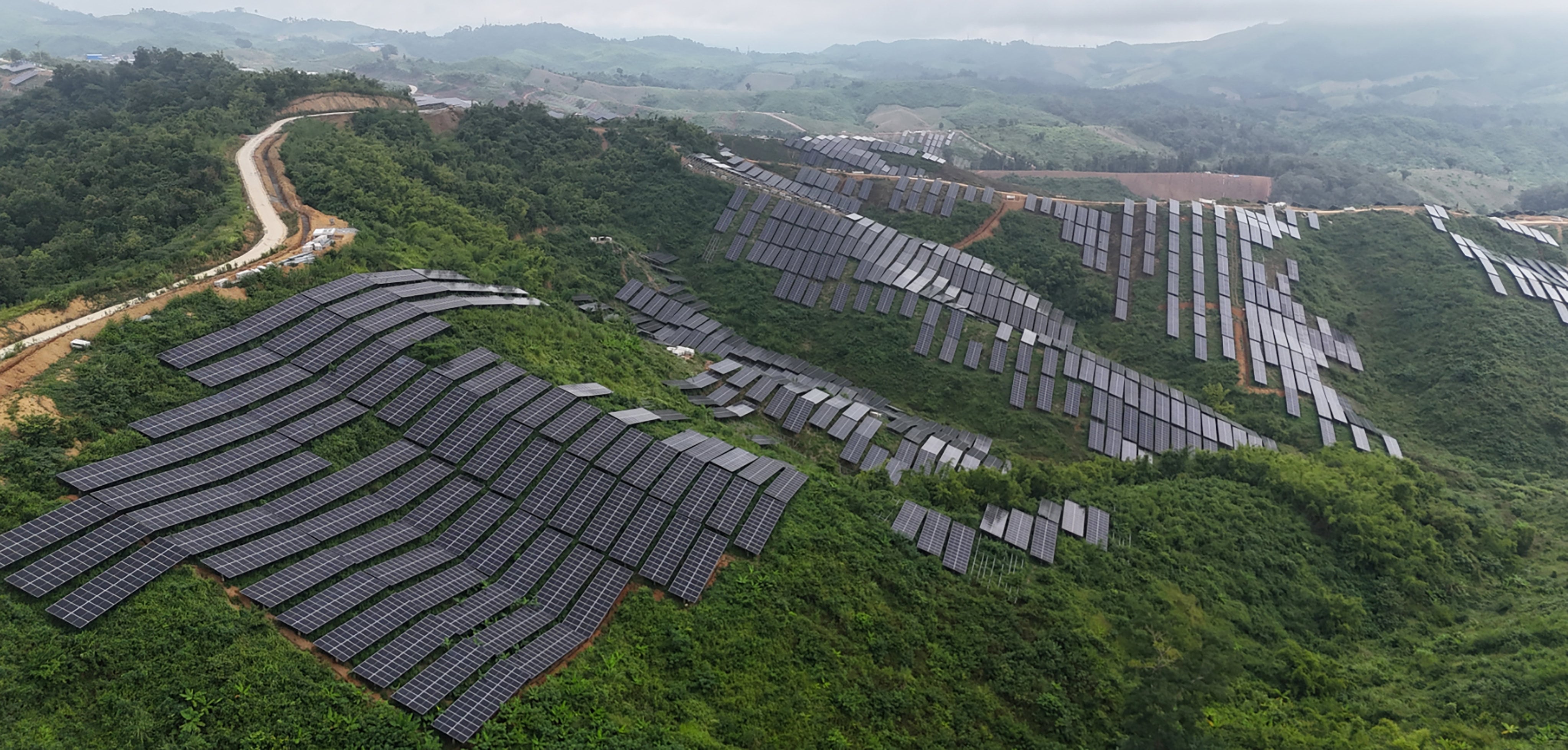 China General Nuclear Power Group’s solar project in Laos. Photo: CCTV