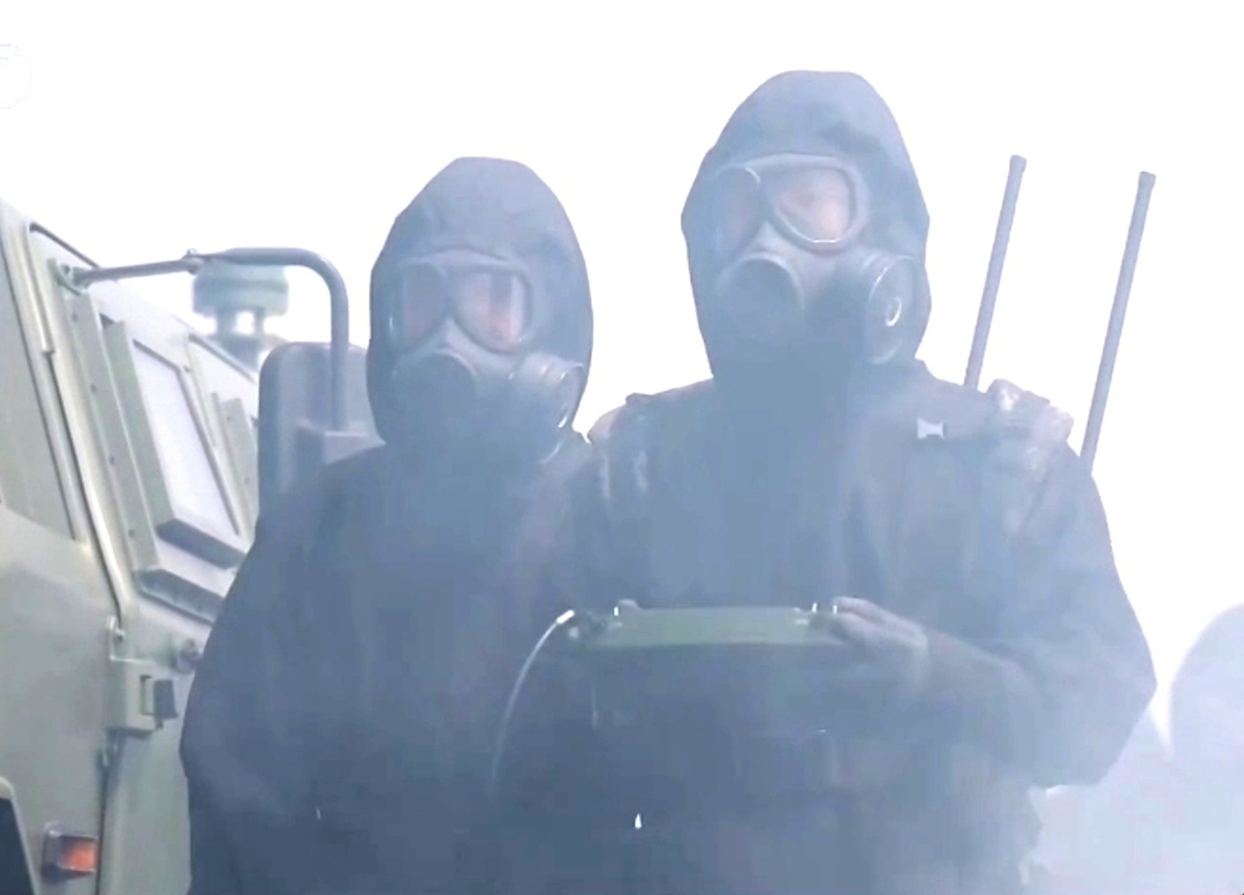 An Eastern Theatre Command exercise has tested responses to a nuclear contamination incident. Photo: CCTV