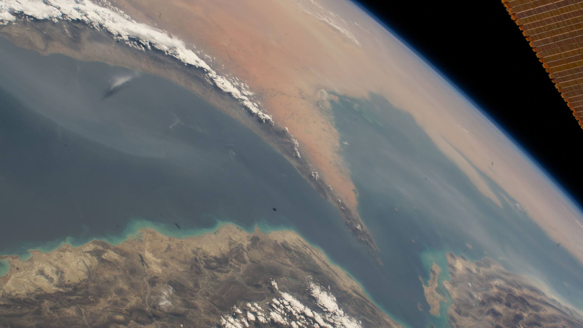A satellite image of the Strait of Hormuz. Photo: Nasa via dpa