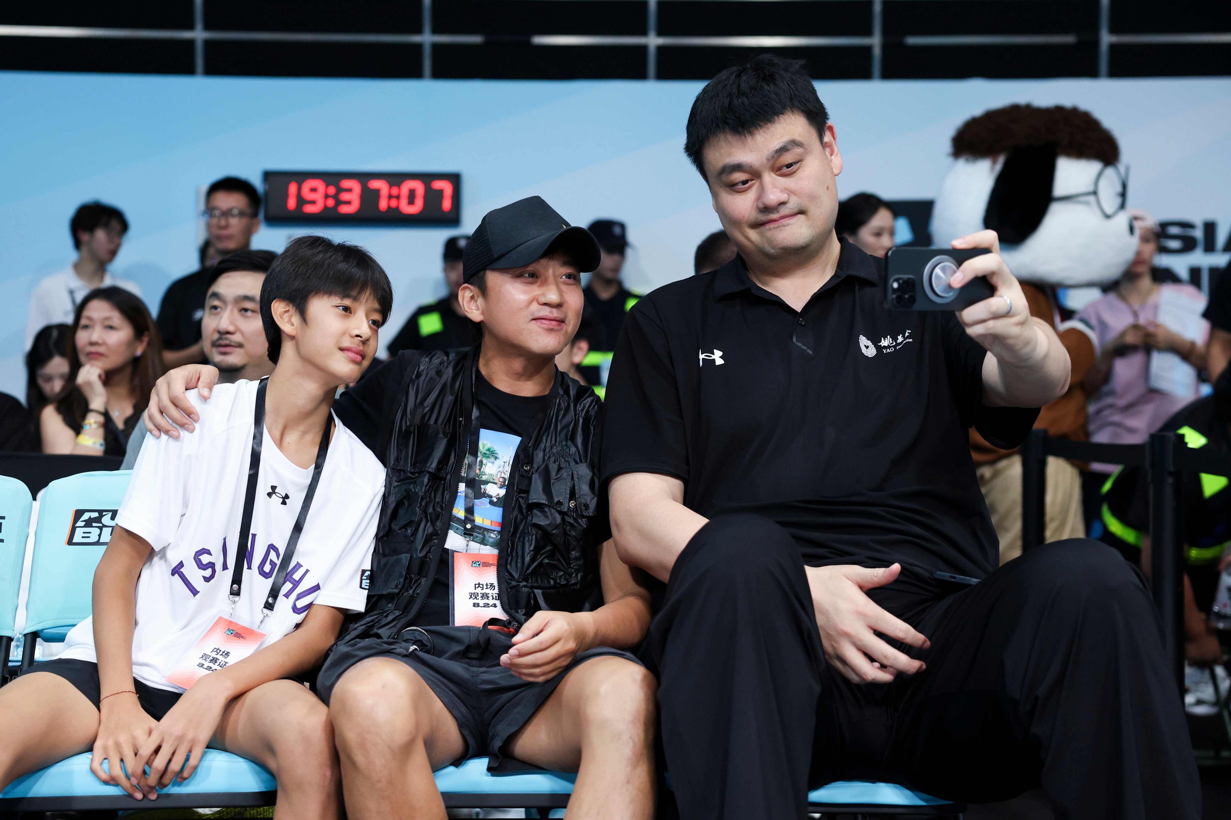 Yao Ming, here at the final of the AUBL, has made his first investment in the game since selling all his shares in the Shanghai Sharks. Photo: Getty Images