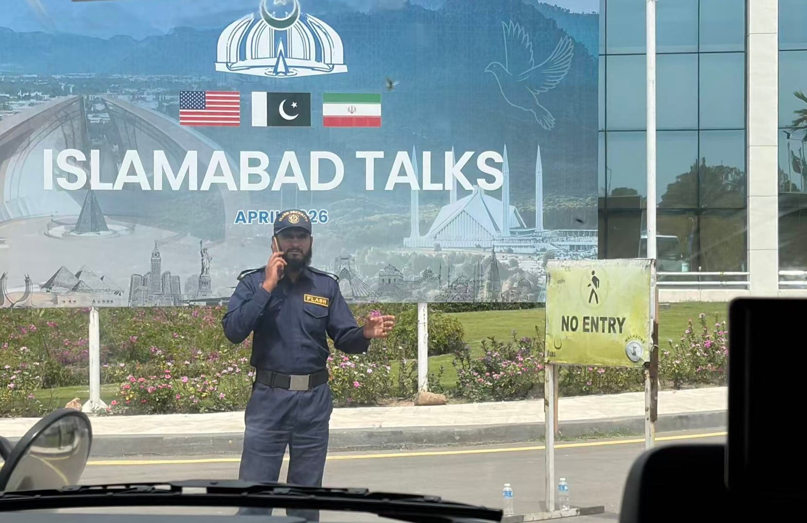 The talks are taking place amid tight security. Photo: Cici Cao