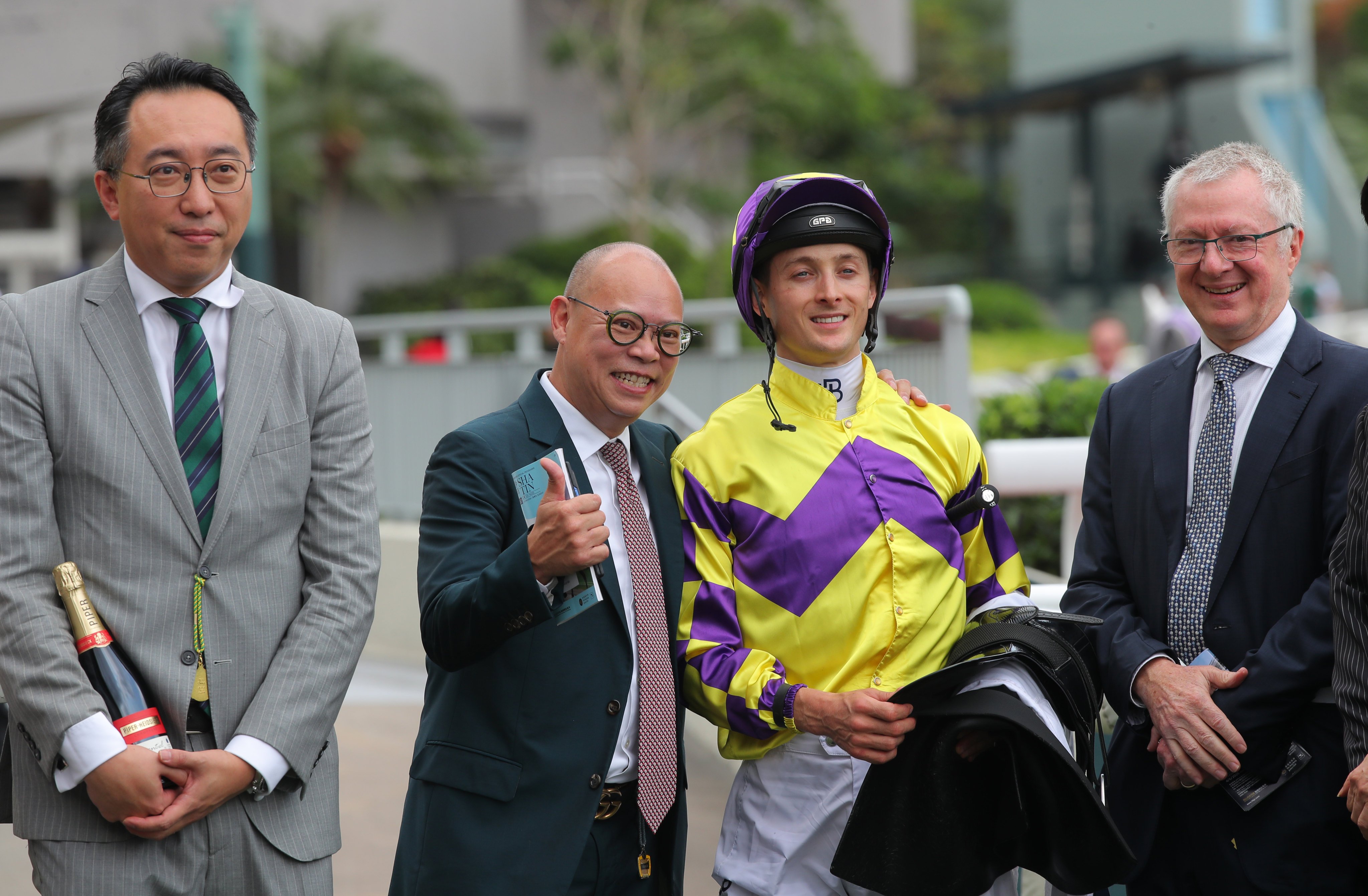 Bloodstock agent David Price (right) celebrates his 1,000th Hong Kong win. Photos: Kenneth Chan