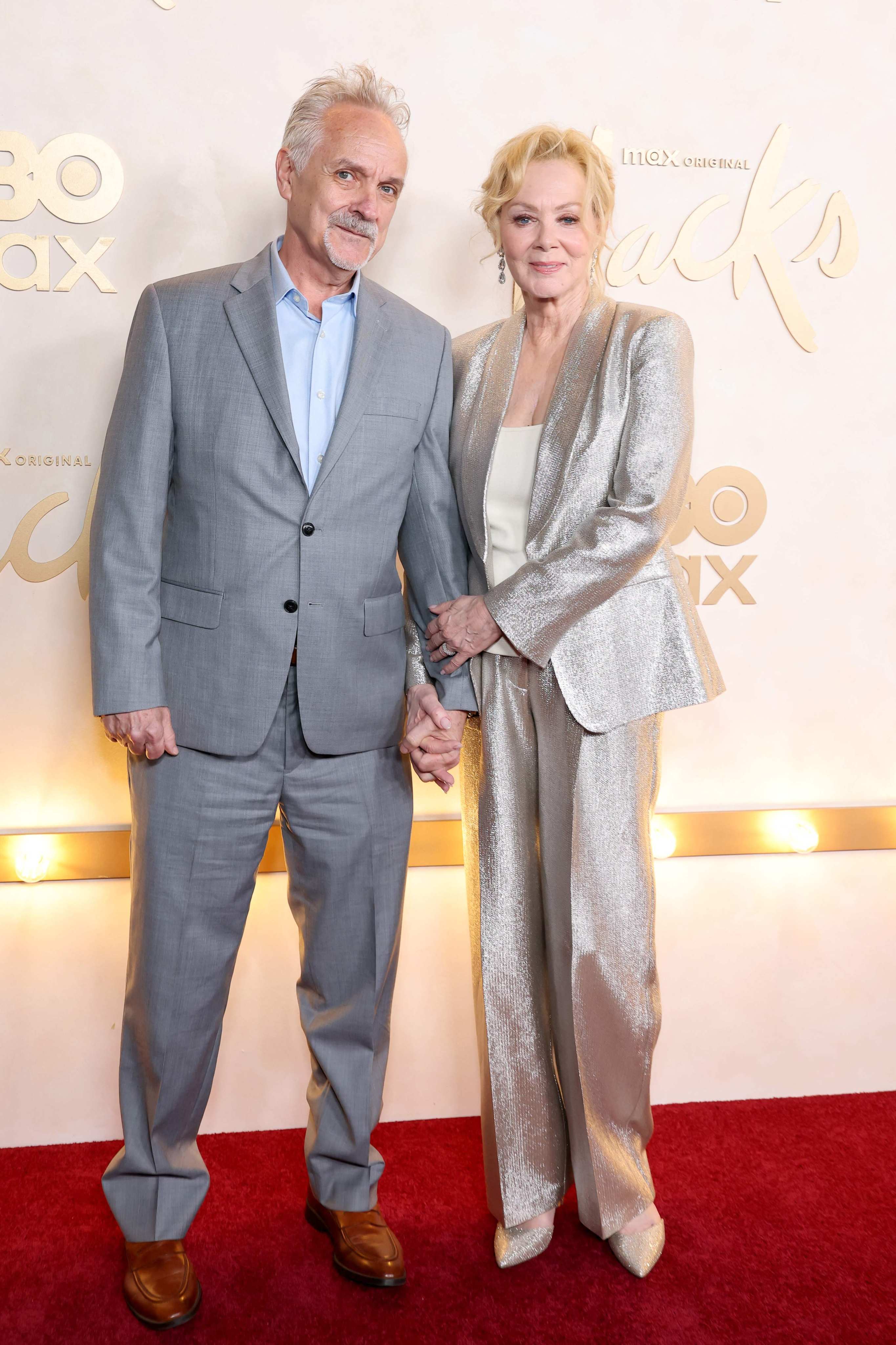 Joe Pacheco and Jean Smart – who plays Deborah Vance on Hacks – at the Los Angeles season five premiere of the HBO Max show. Photo: AFP