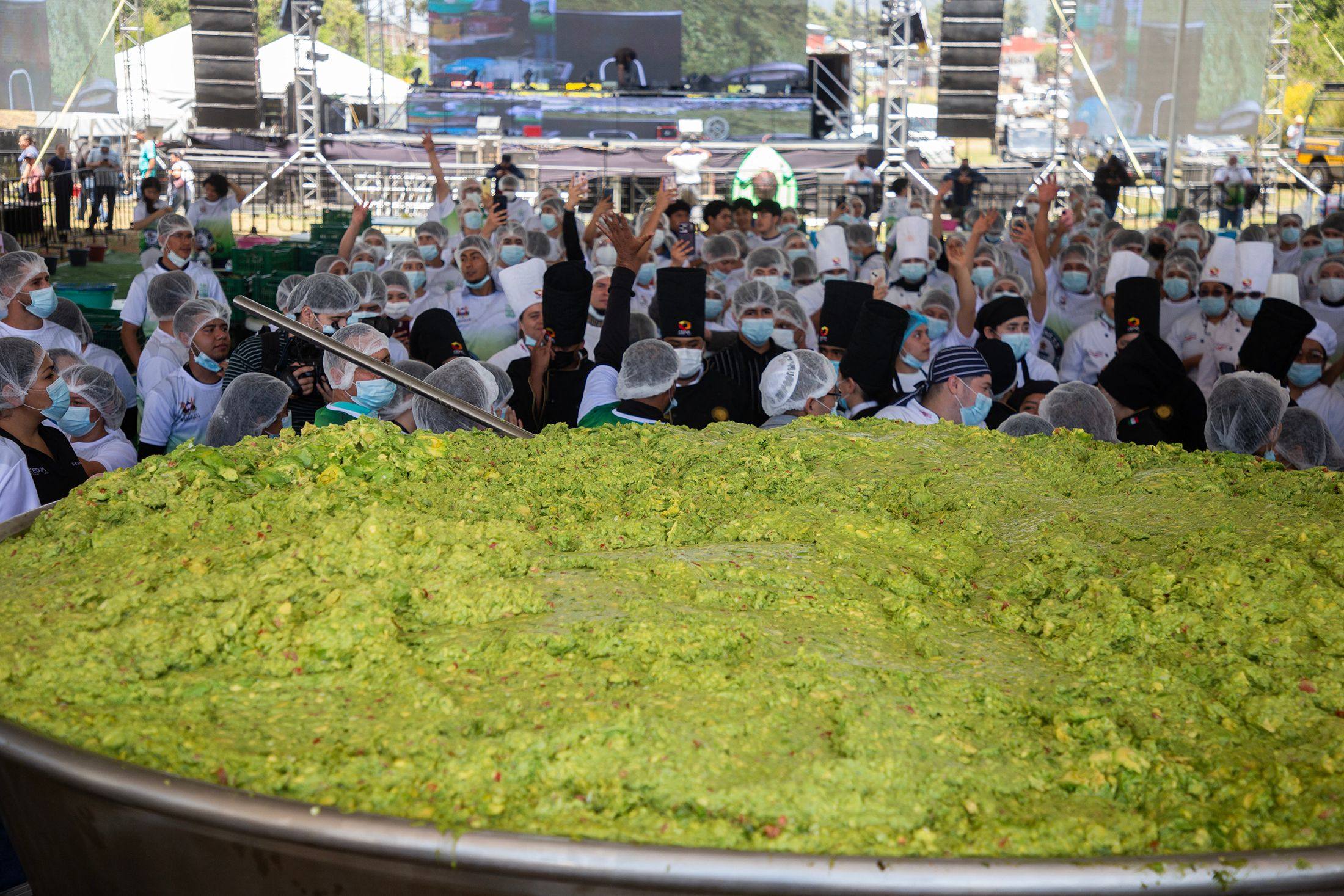 The “avocado capital” of the world tried to break the Guinness World Record for the largest serving of guacamole ever. Photo: AFP