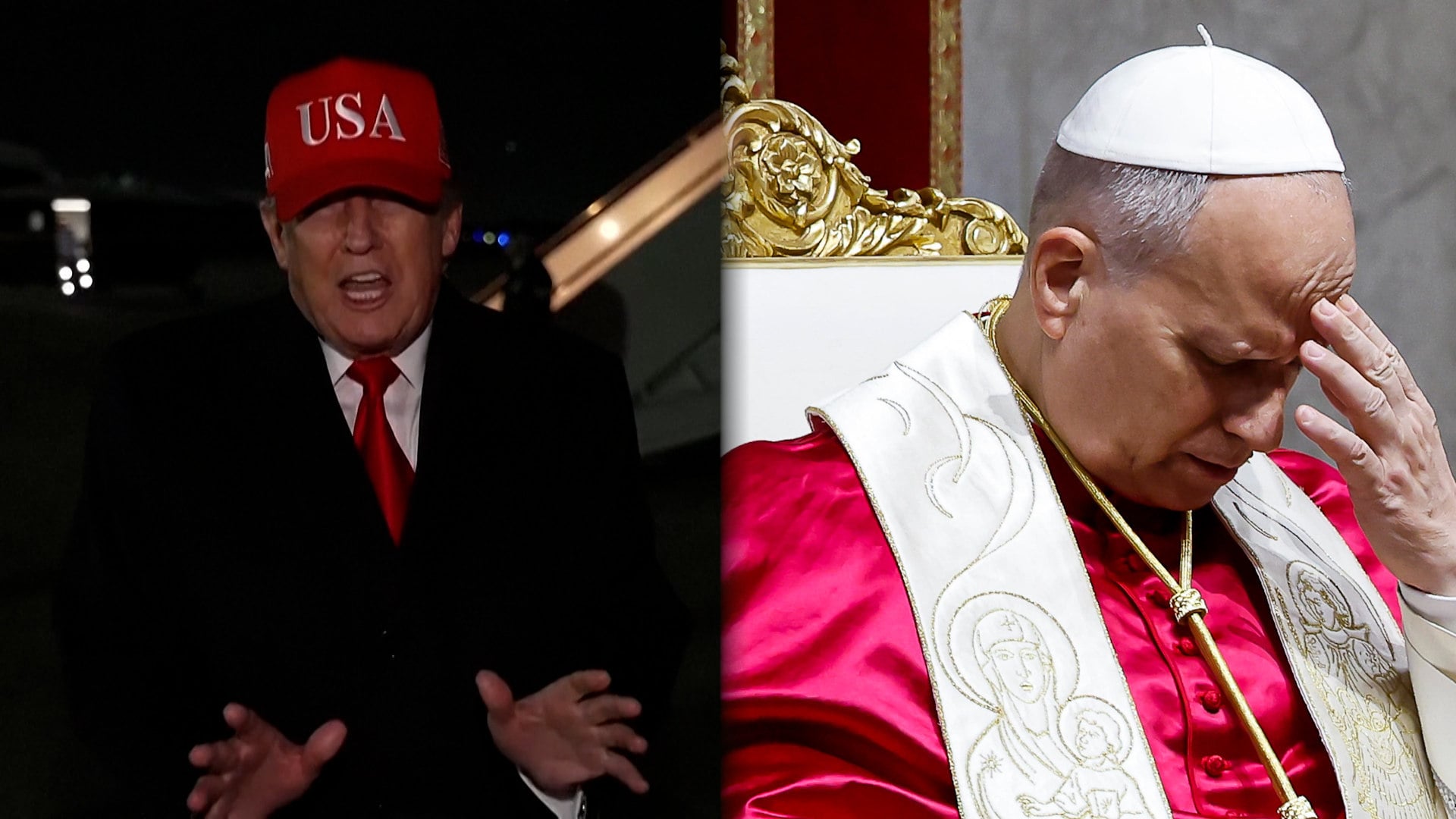 thumbnail for hosted vertical - Trump launches scathing attack on Pope Leo