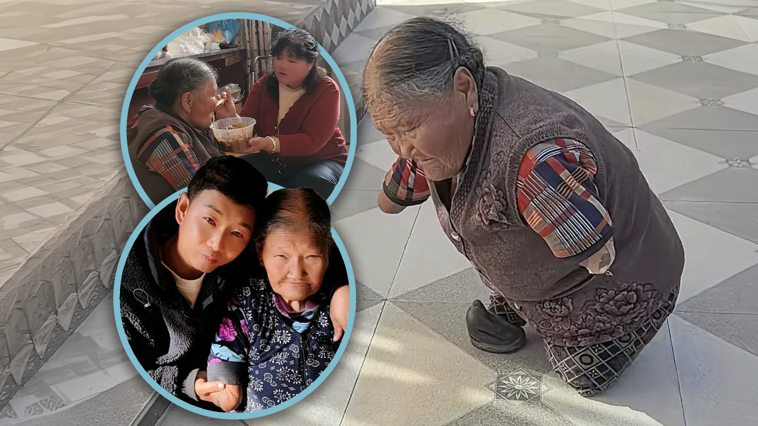 An 81-year-old Chinese mother, born without limbs, has gained widespread attention online for raising her three children alone, earning her the title of “the strongest Chinese mother” among netizens. Photo: SCMP composite/Baidu