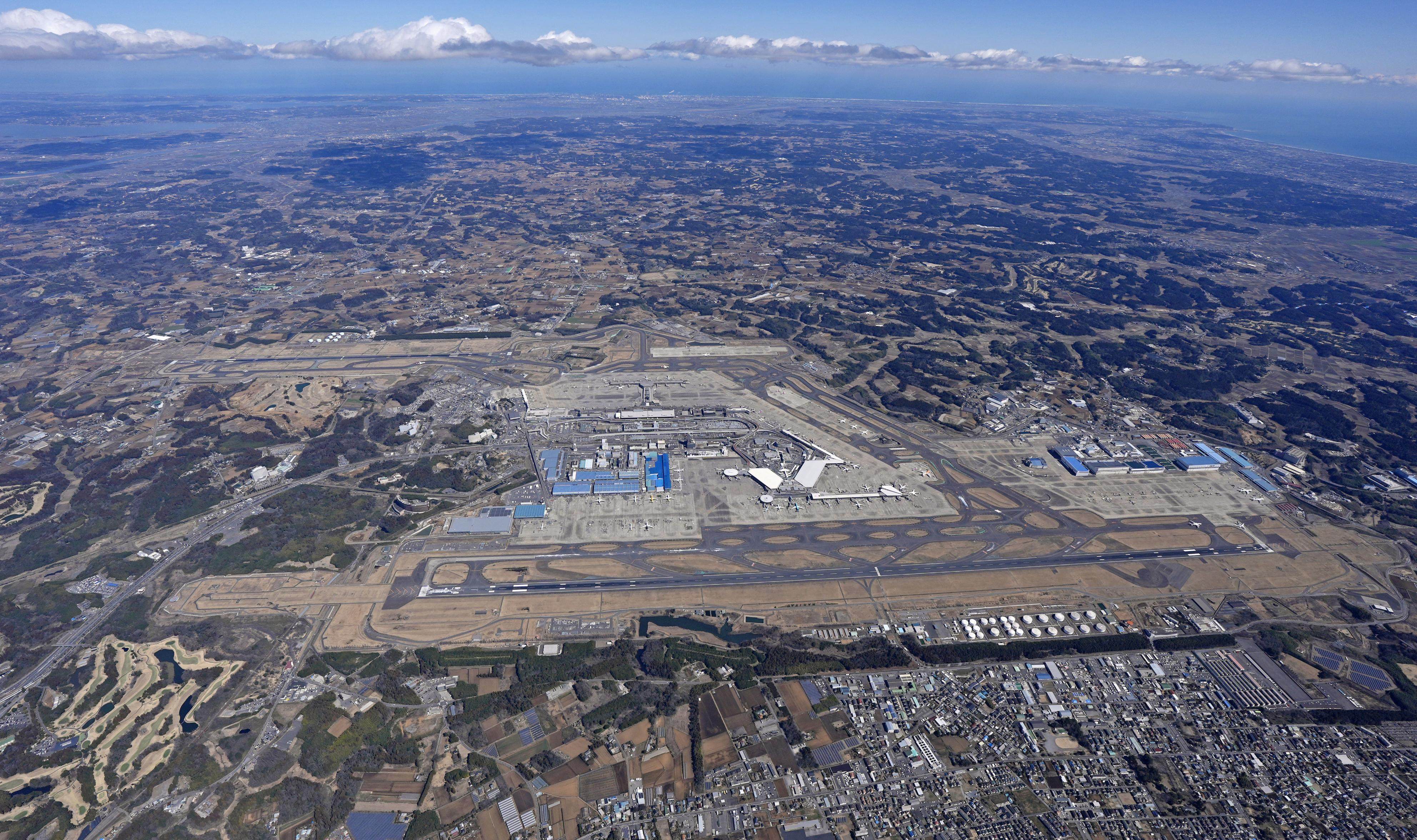 Runways at Narita International Airport in Japan’s Chiba prefecture in 2024. Photo: Kyodo