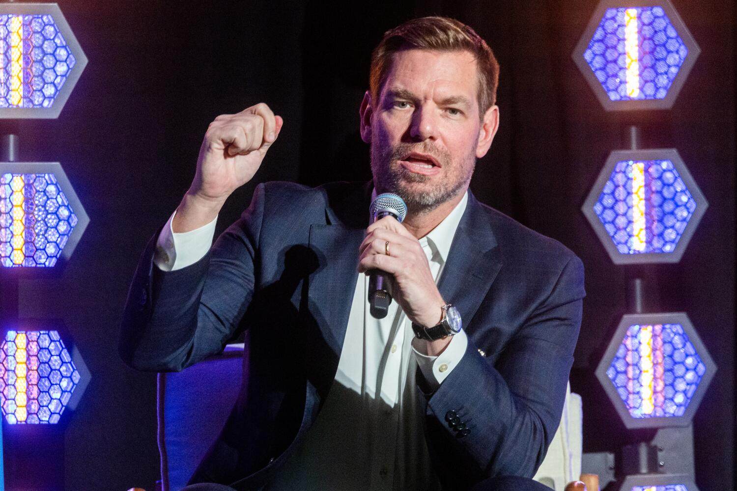 Once a leading candidate for California governor, Eric Swalwell suspended his campaign and then announced he would resign from Congress. Photo TNS