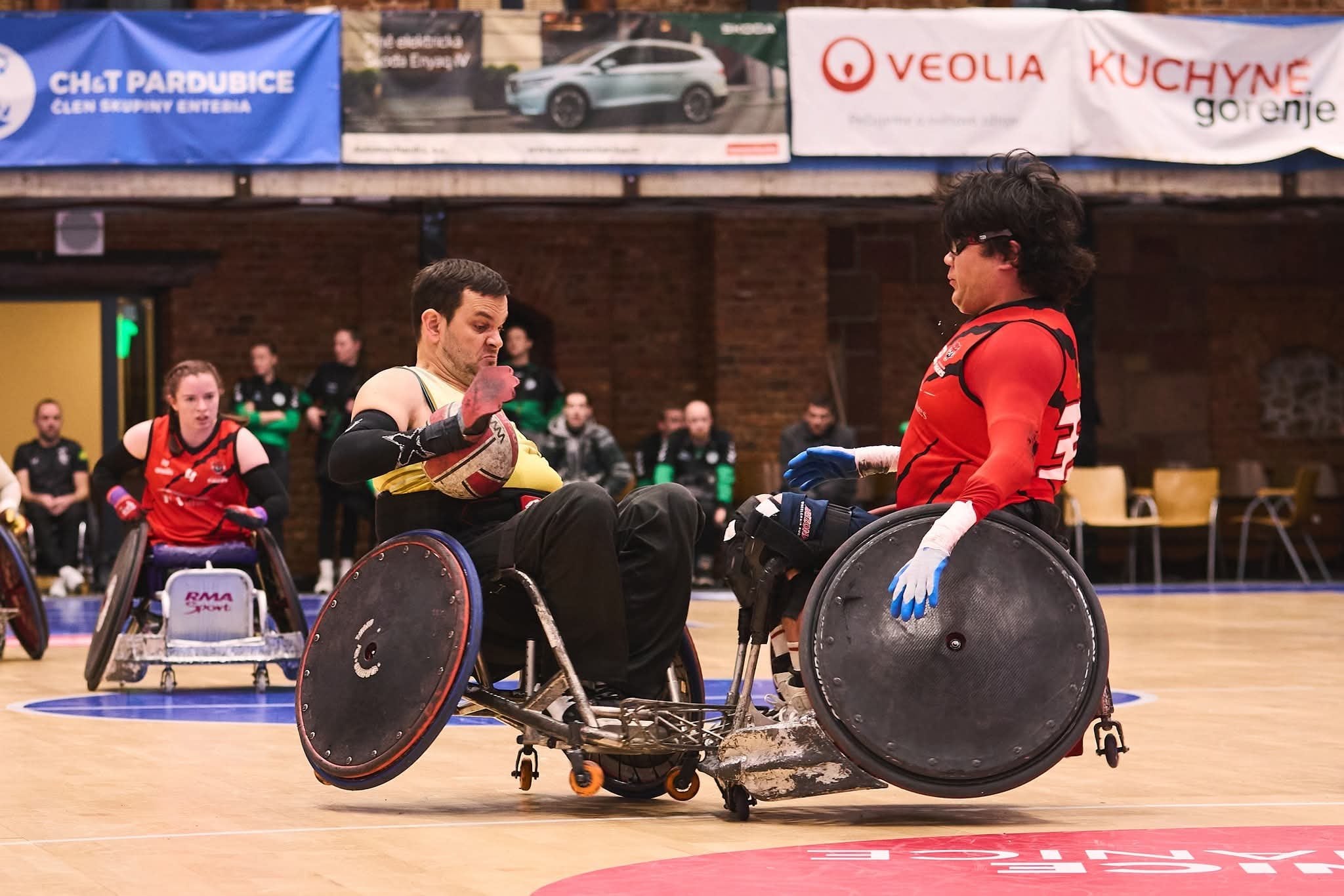 Jake Howe (left) was drawn to wheelchair rugby by the physicality of the sport. Photo: Handout