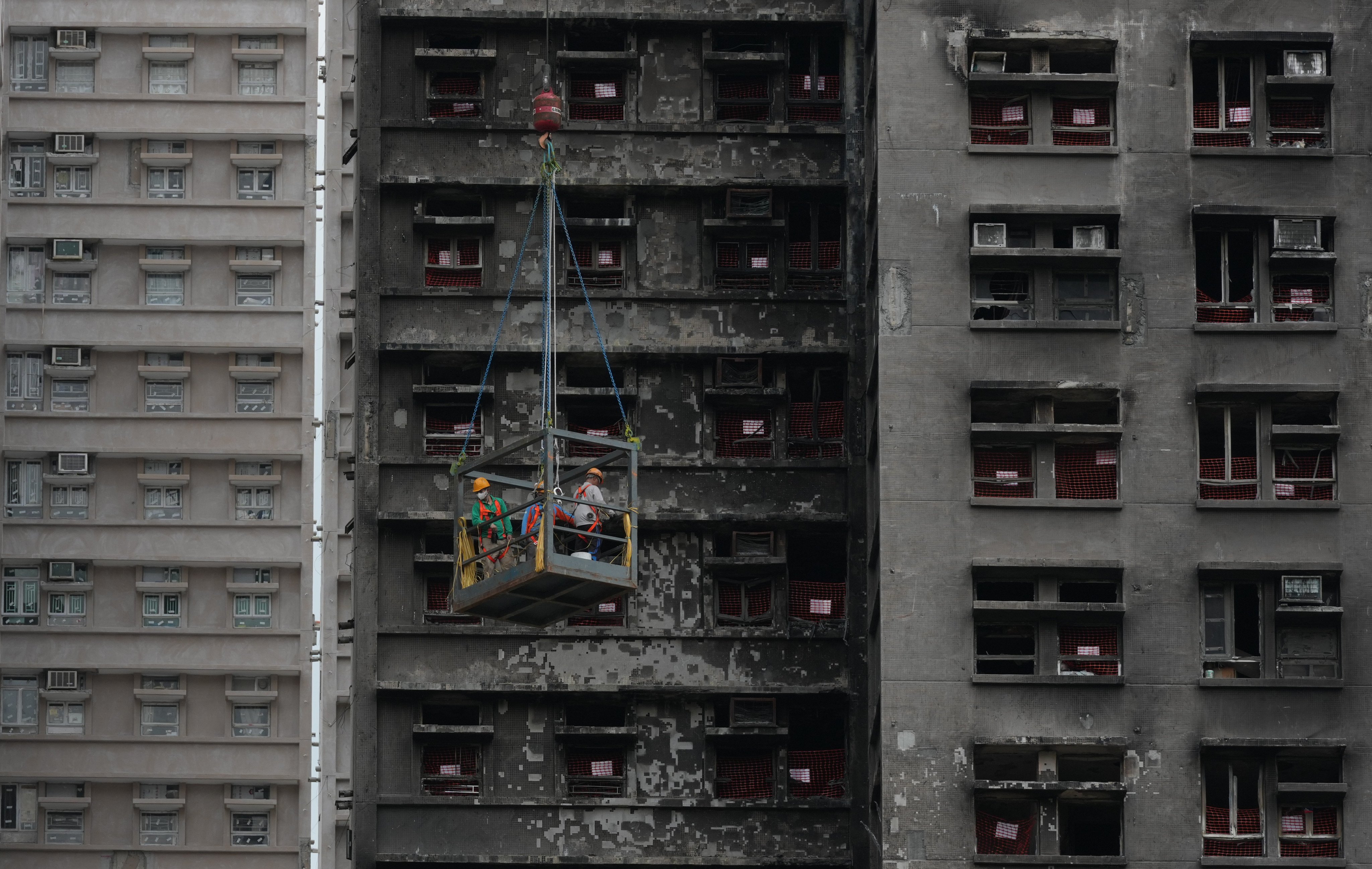 The blaze devastated several high-rise blocks at Wang Fuk Court in Tai Po. Photo: Jelly Tse