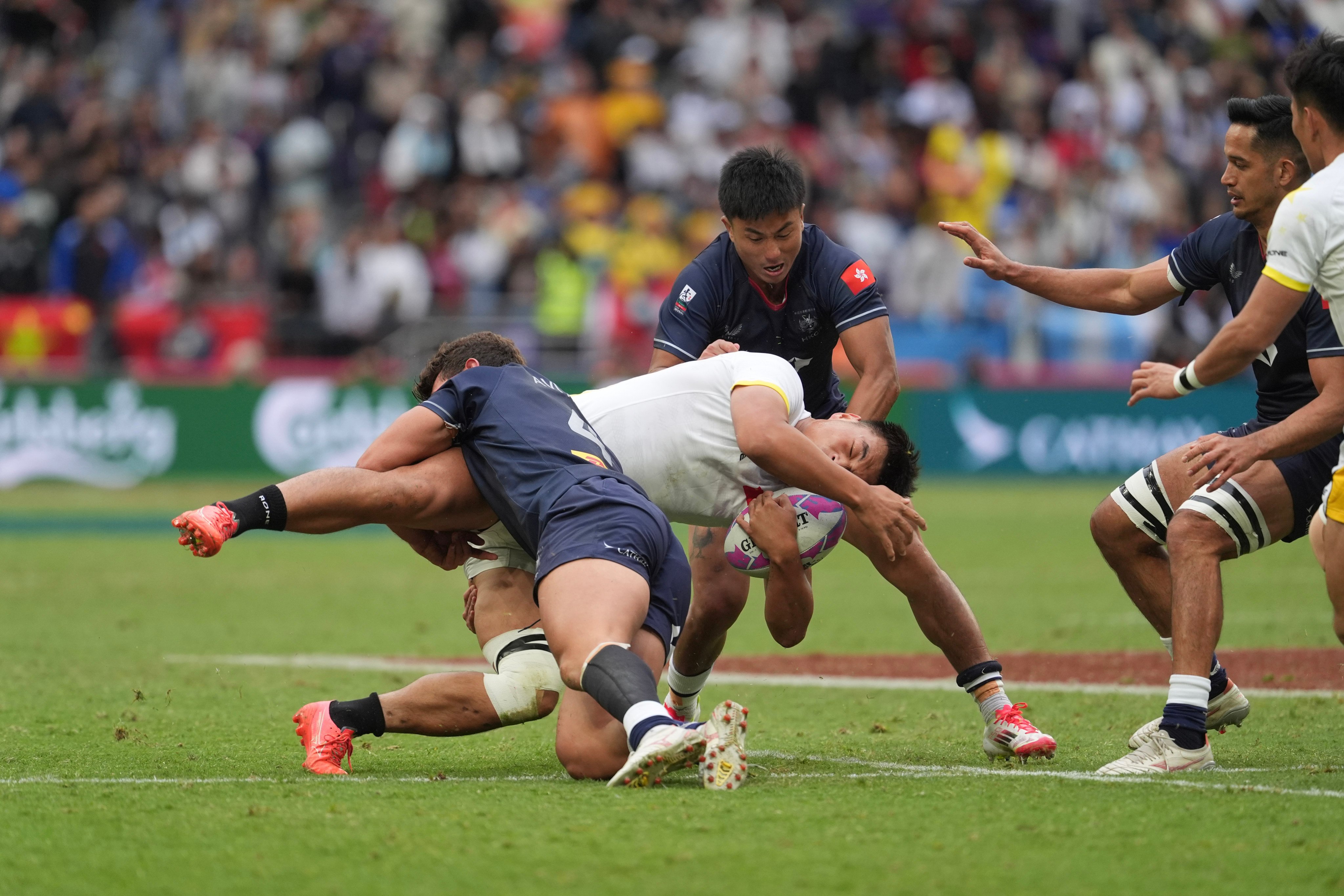 Hong Kong Sevens players are generally pretty good in protecting against dental trauma, according to the tournament’s dentist. Photo: Elson Li