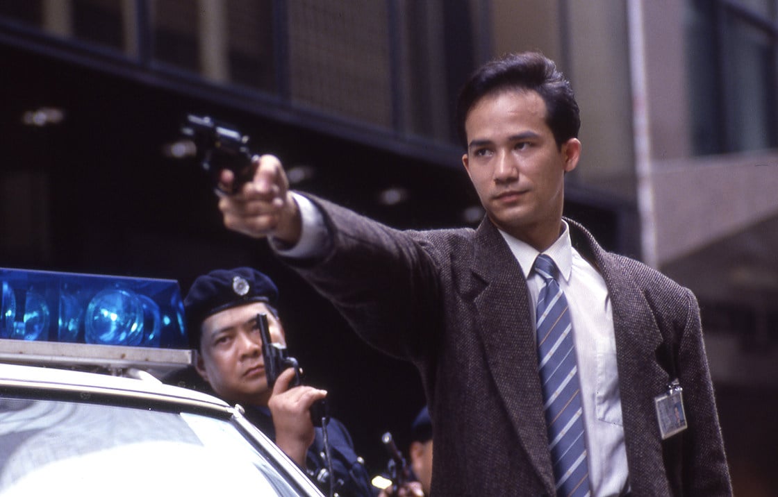 Waise Lee Chi-hung in a still from The Big Heat (1988).