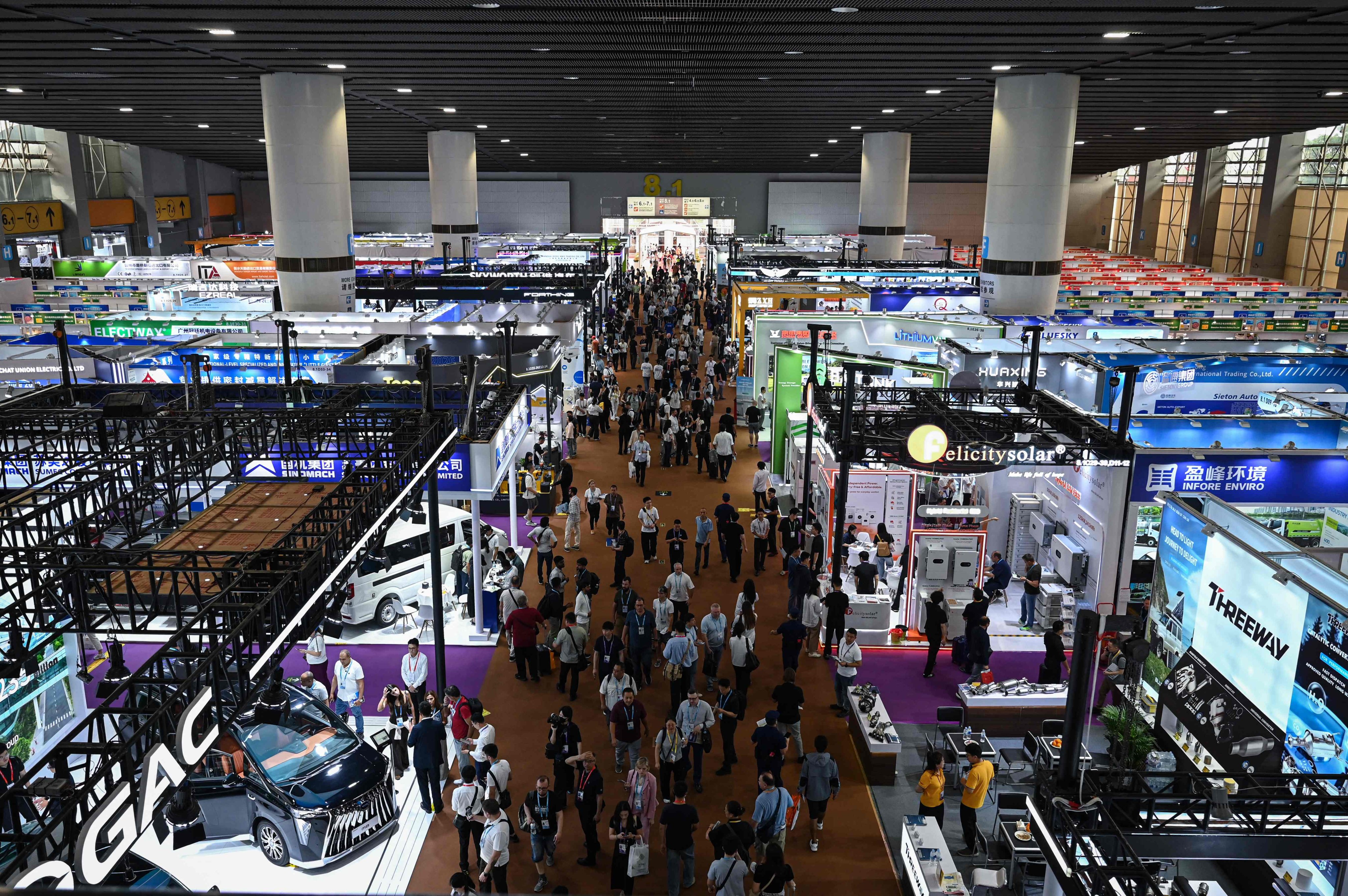 Buyers browse the 139th session of the China Import and Export Fair, also known as the Canton Fair, in Guangdong province on Wednesday. Photo: AFP