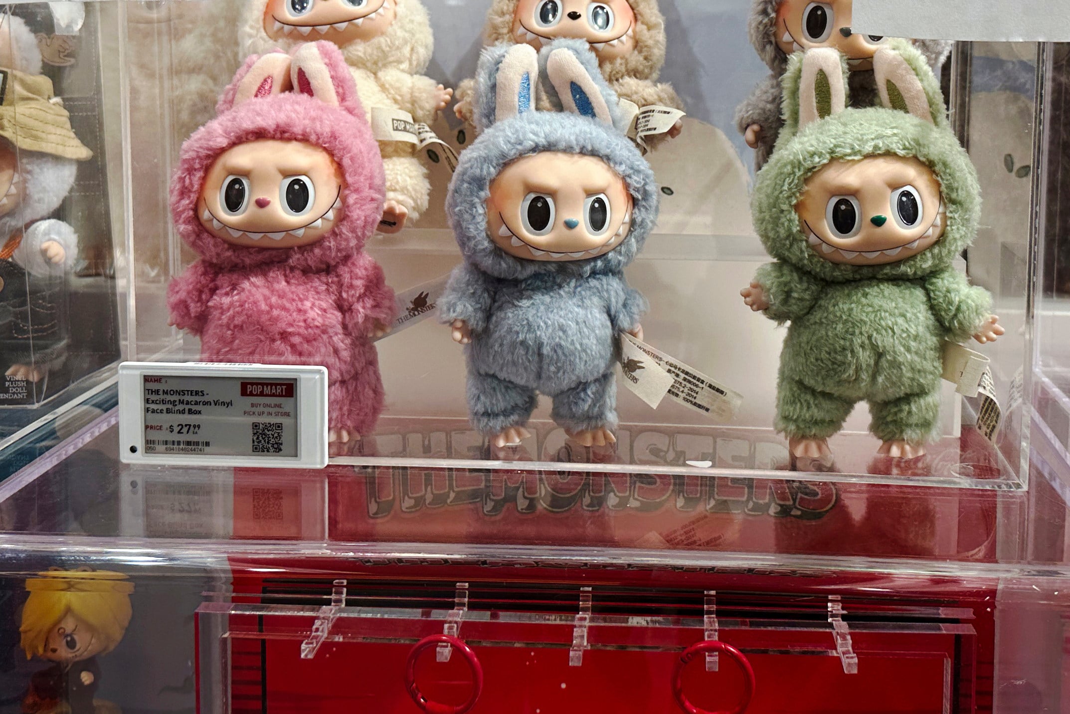 Labubu dolls are on display at the Pop Mart store at the American Dream mall in East Rutherford, New Jersey. Photo: AP