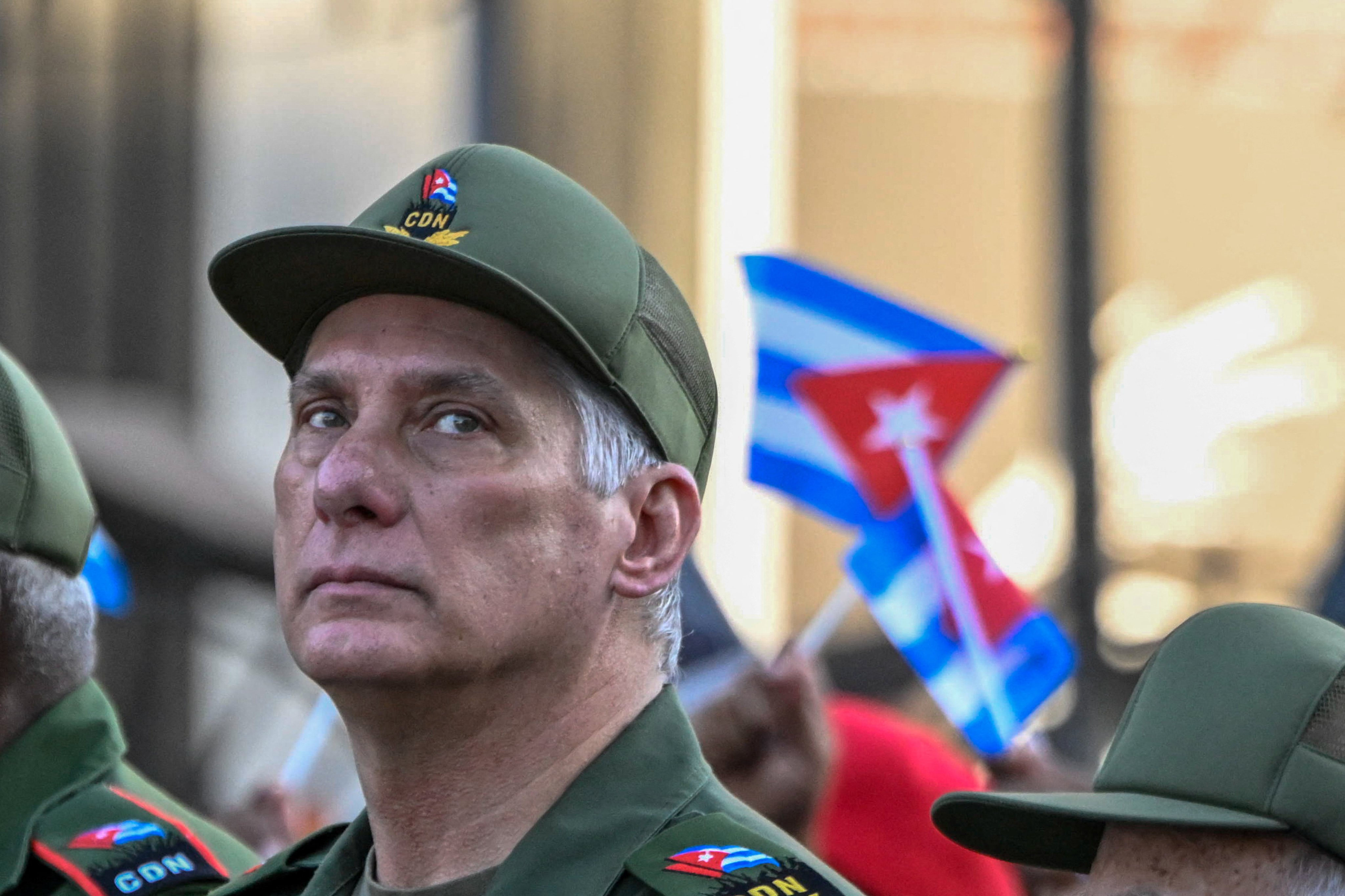 Cuban President Miguel Diaz-Canel marking the 65th anniversary of Fidel Castro’s declaration of the socialist character of the Cuban Revolution. Photo: Reuters