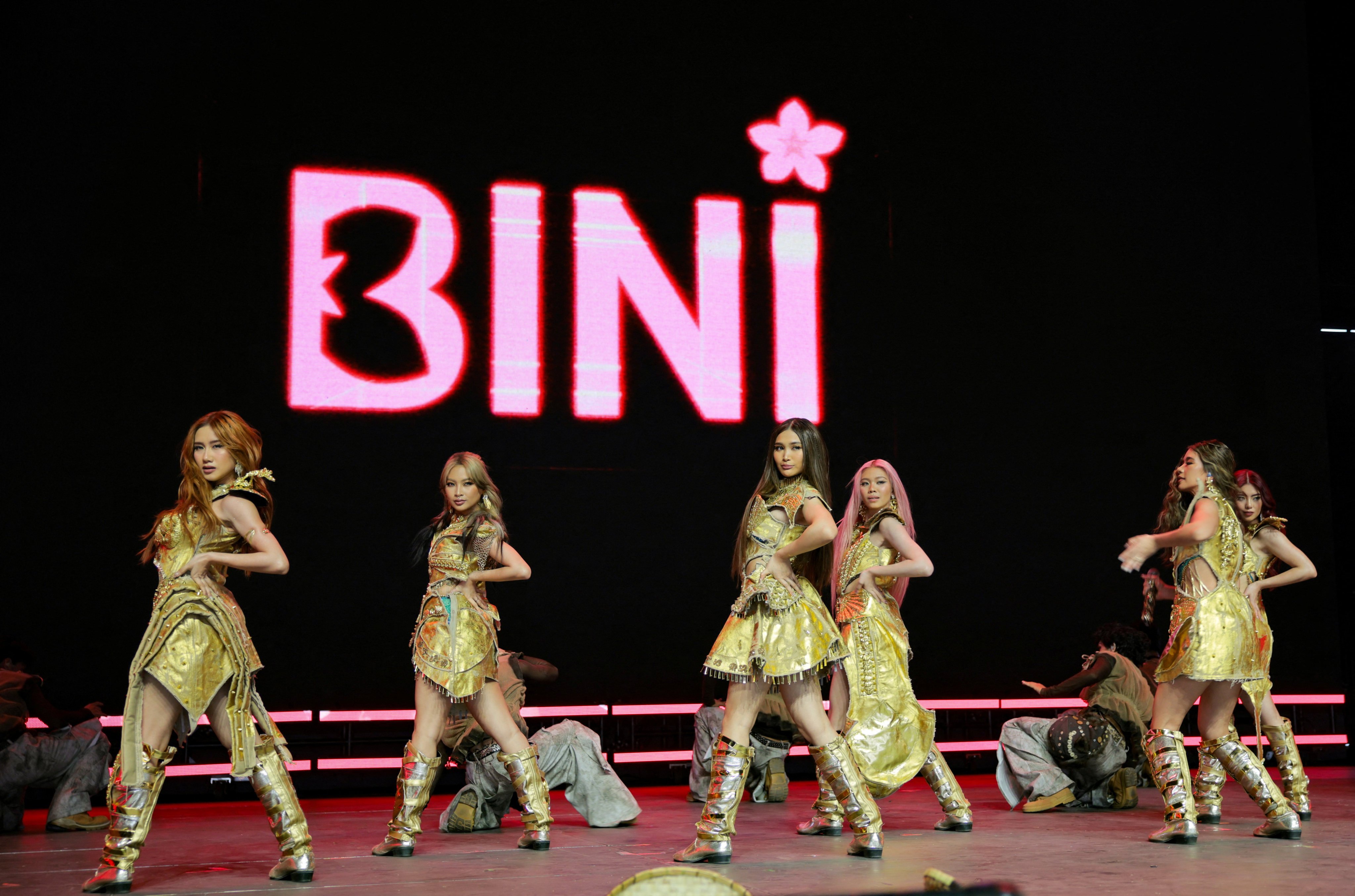 BINI perform at the Coachella Valley Music and Arts Festival in Indio, California, on April 10. Photo: Reuters