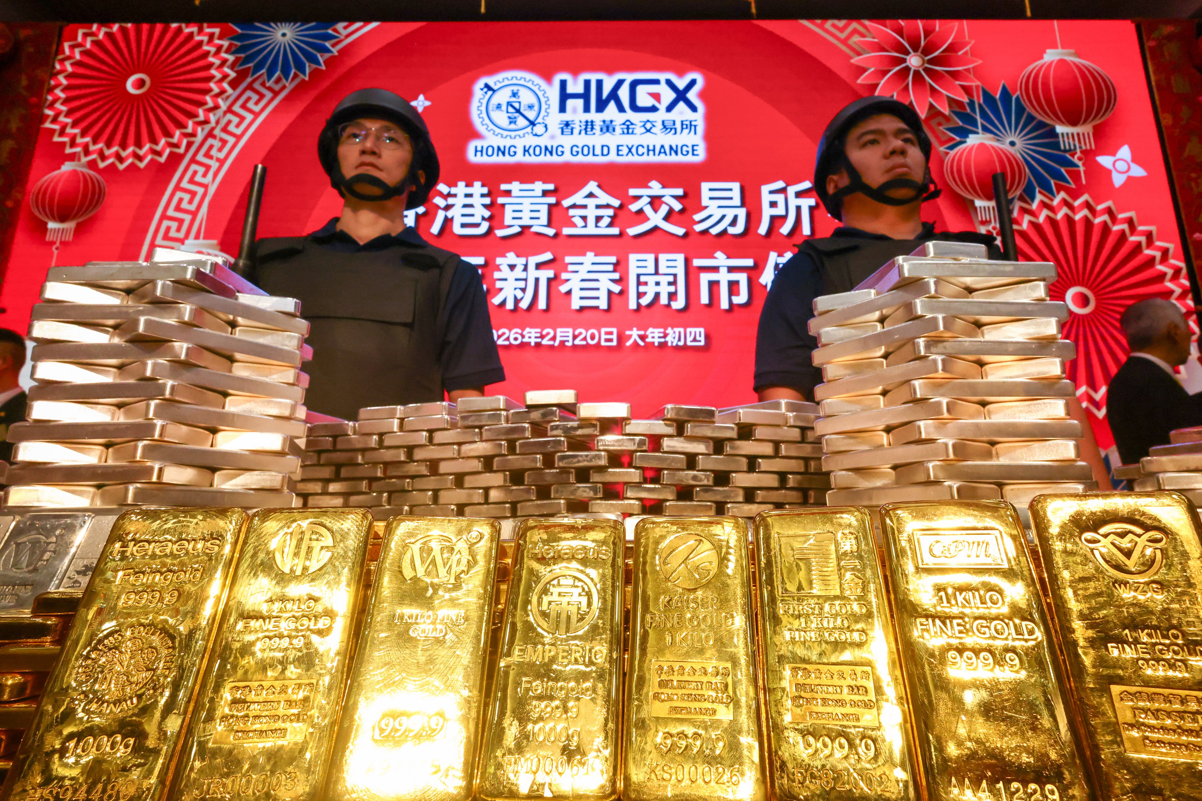 The Hong Kong Gold Exchange kicking off the Year of the Horse with its traditional Chinese New Year opening ceremony in Sheung Wan. Photo: SCMP