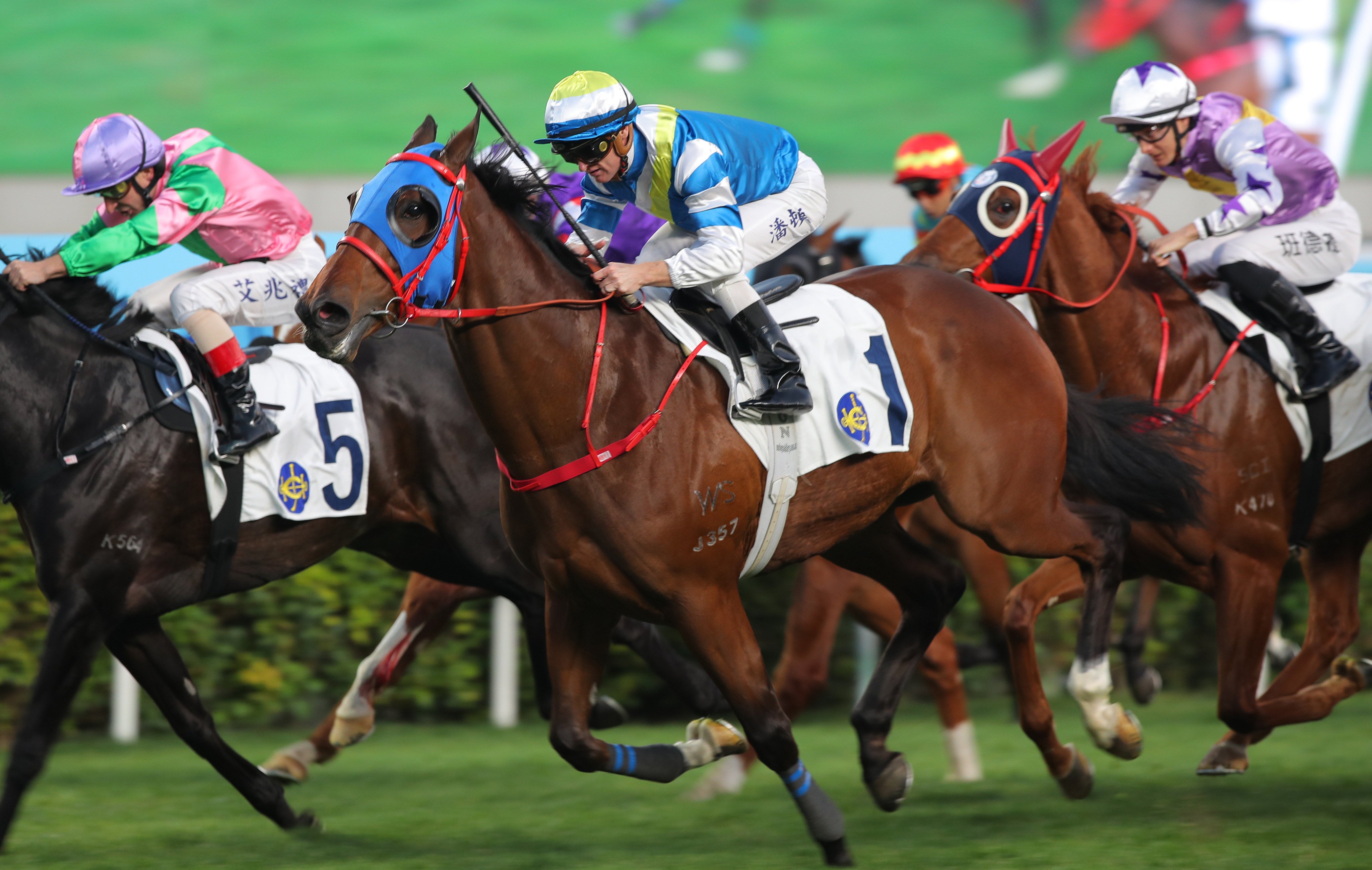 Zac Purton boots home Patch Of Cosmo in January. Photos: Kenneth Chan