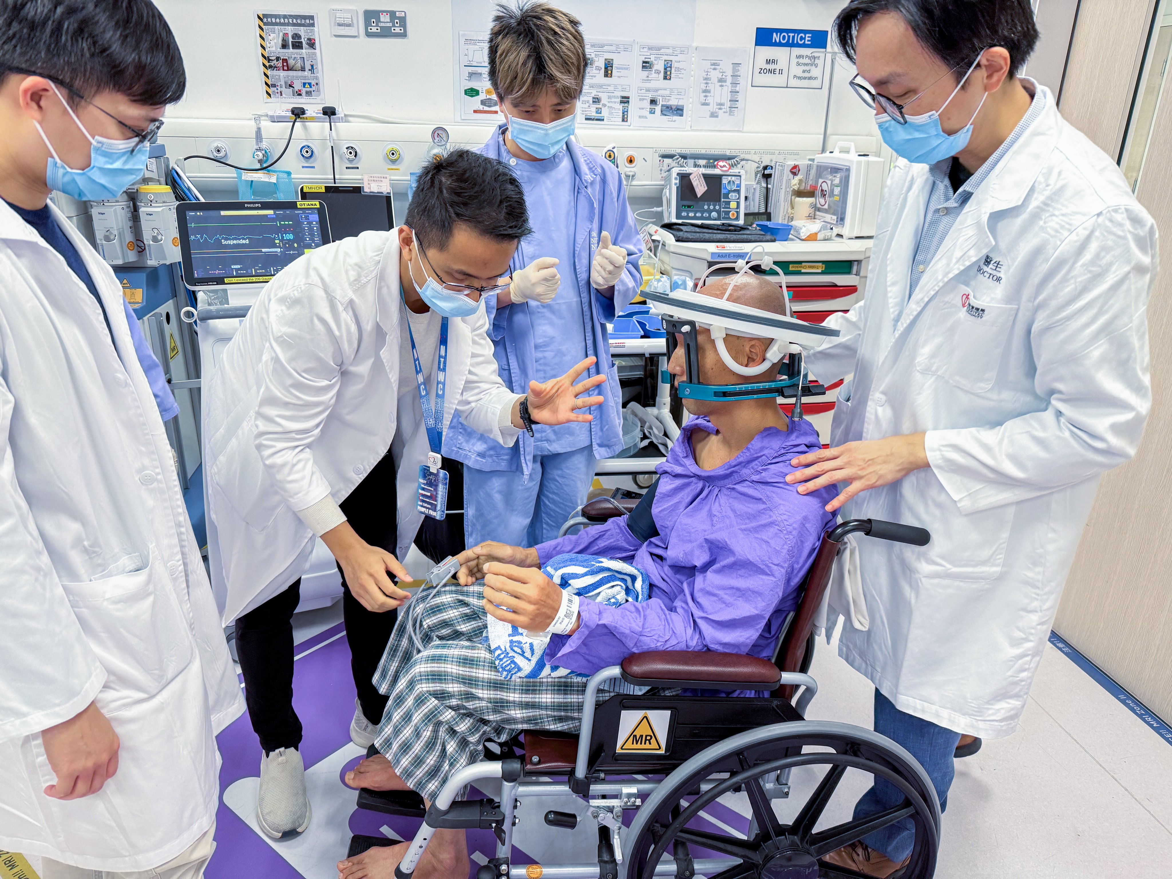Hong Kong’s Tuen Mun Hospital has for the first time in the city used a non-invasive ultrasound procedure to treat a Parkinson’s disease patient with uncontrollable tremors. Photo: Handout