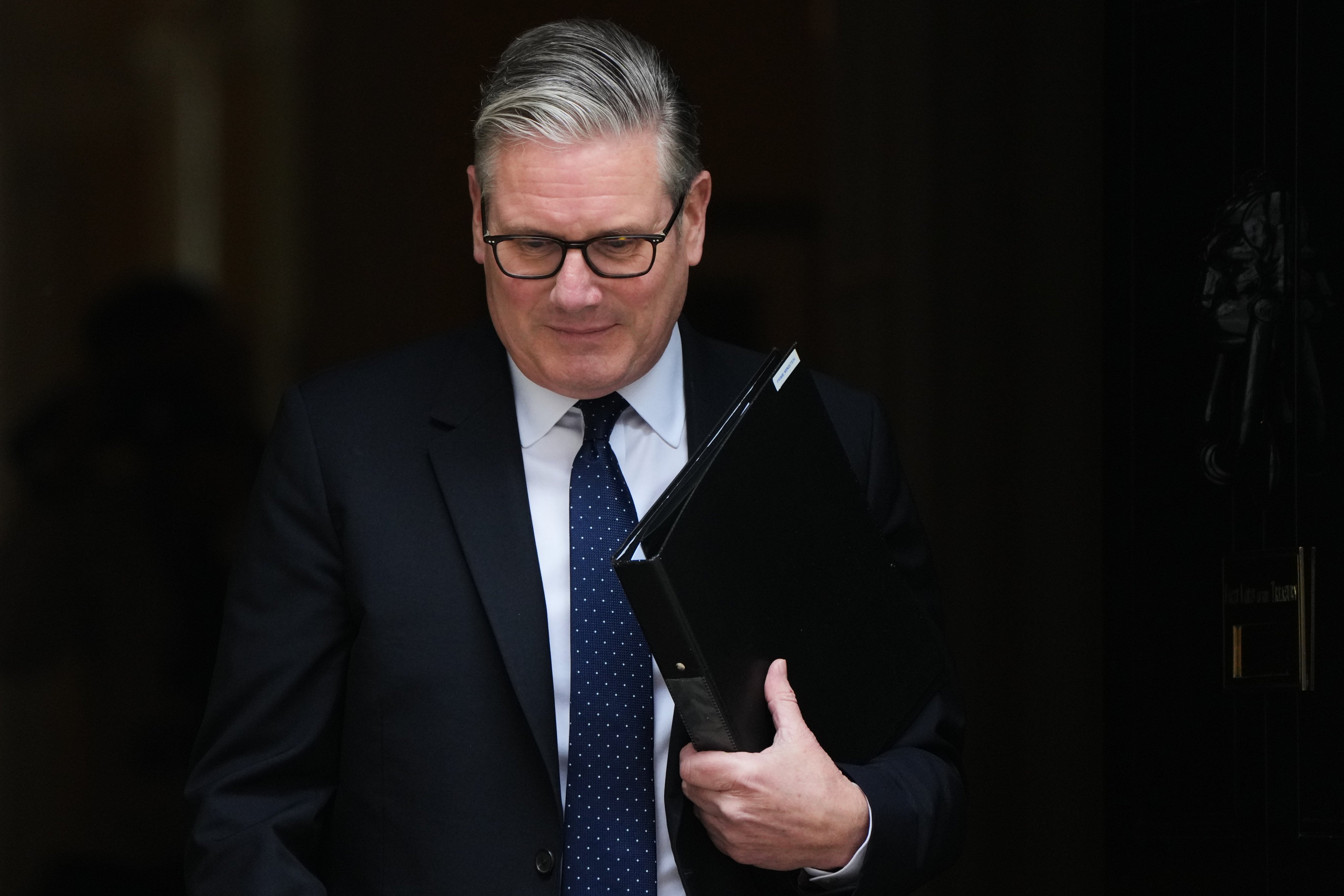Britain’s Prime Minister Keir Starmer leaving 10 Downing Street for a showdown in Parliament. Photo: AP