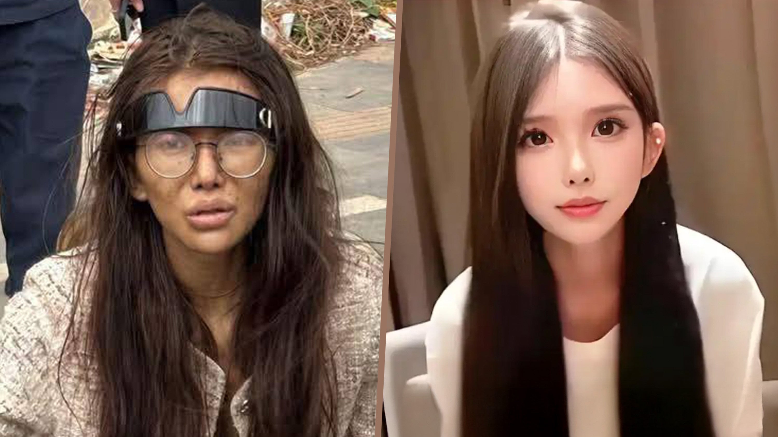Chinese influencer Umi who was tricked into telecom fraud while in Cambodia, recounted her ordeal in a recent live-stream that was cut short.  Photo: SCMP composite/Douyin/RedNote