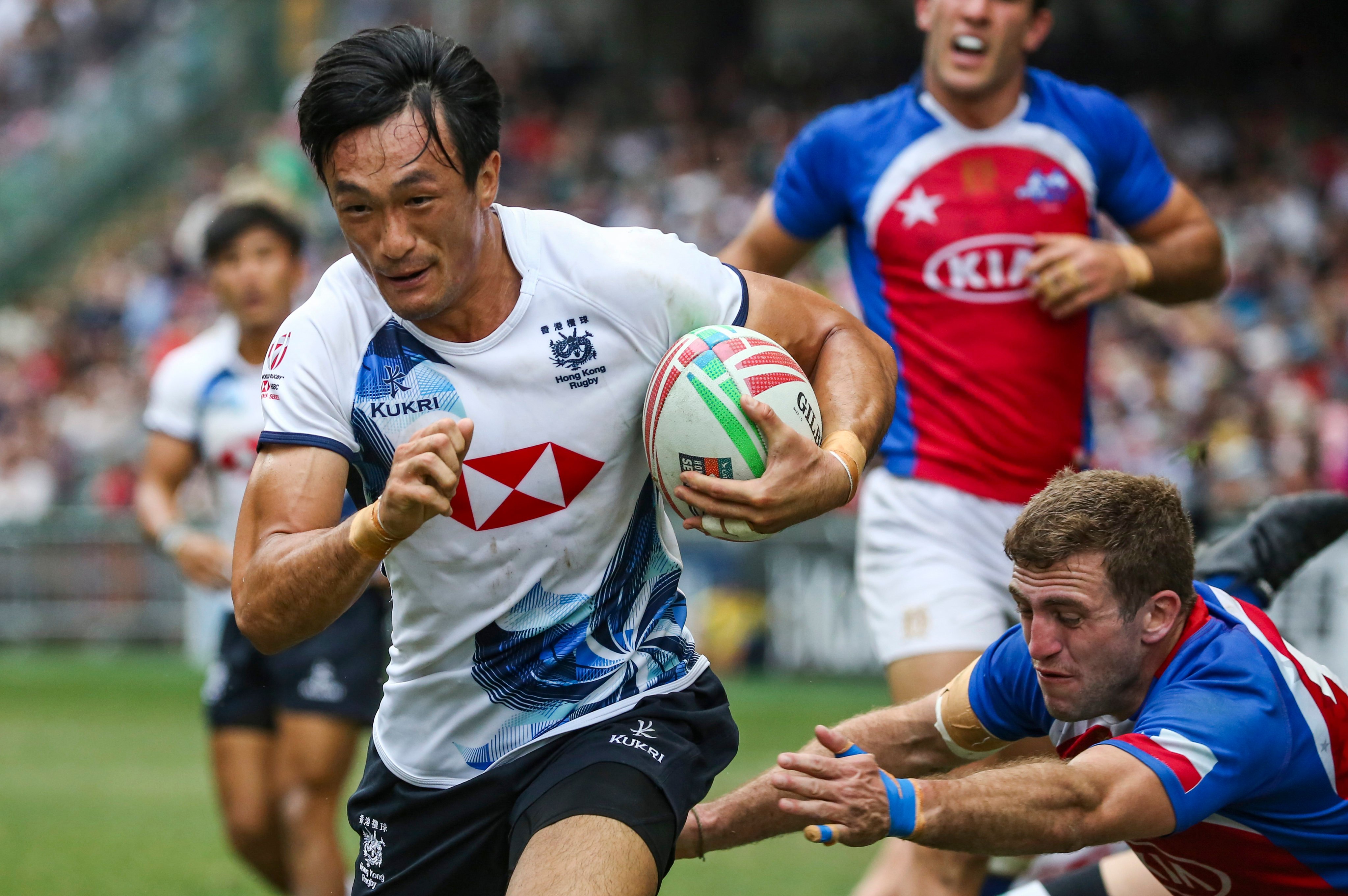 Salom Yiu, here at the Hong Kong Sevens in 2019, now works on local talent development. Photo: Jonathan Wong