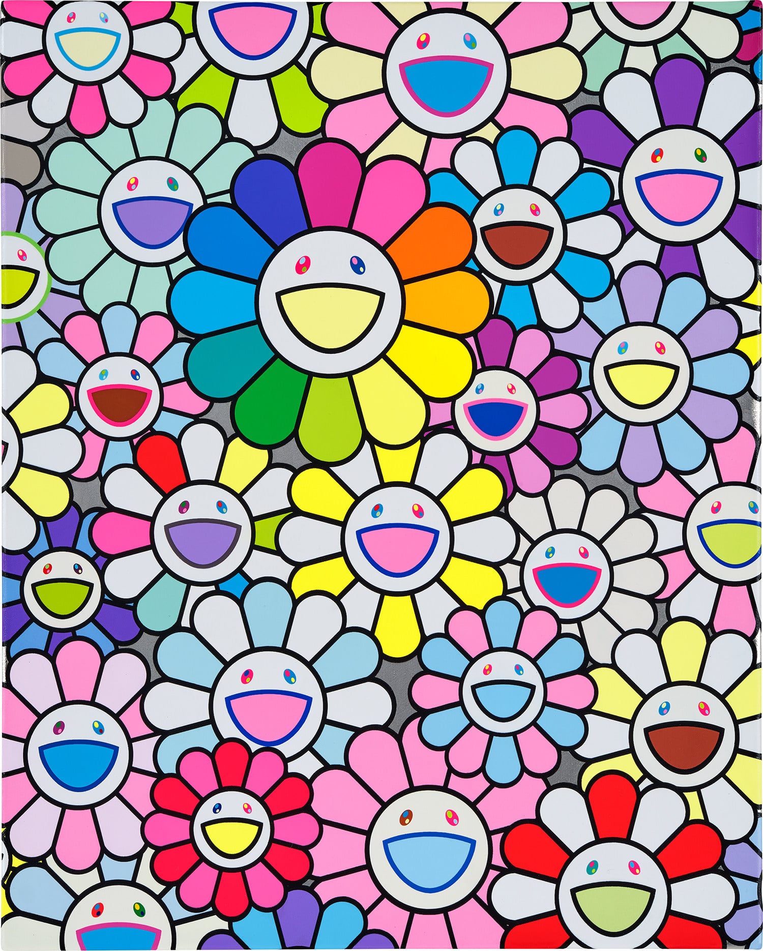 Takashi Murakami’s Flowers of Hope; the artist is the originator of the Superflat style. Photo: Phillips