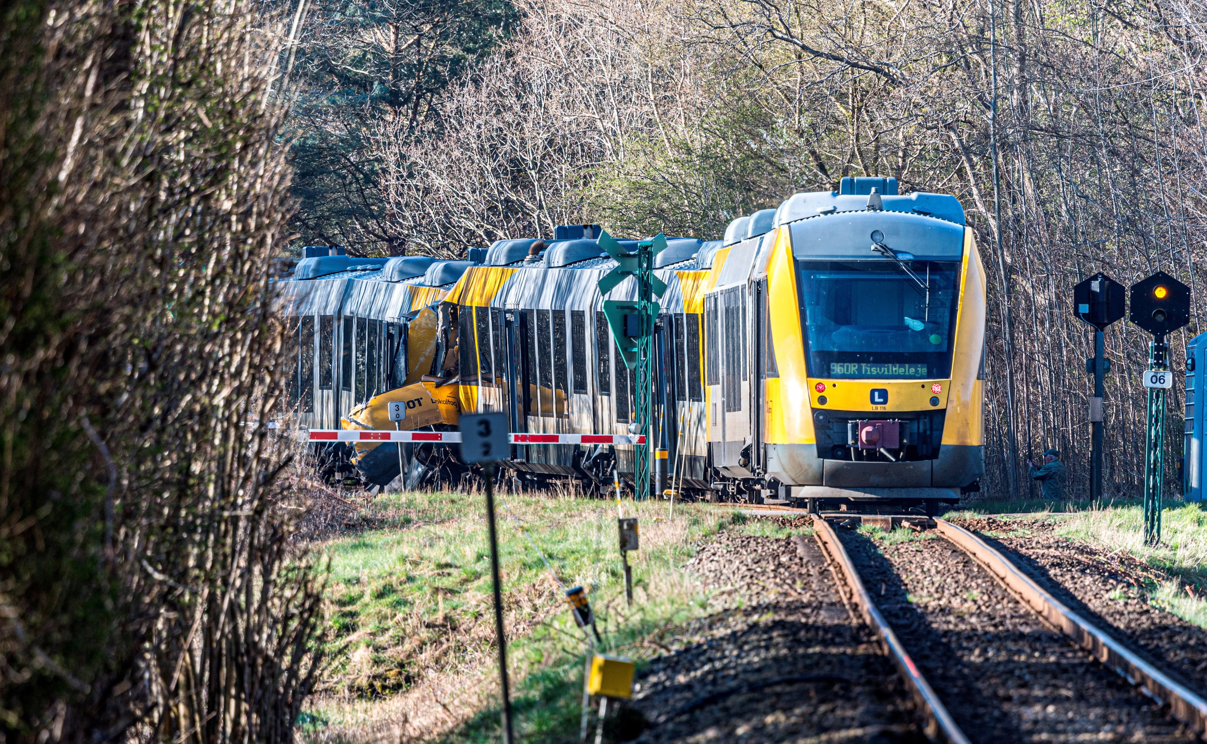 The collision occurred near Hillerod, about 35km north of Copenhagen. Photo: Ritzau Scanpix/Steven Knap via Reuters