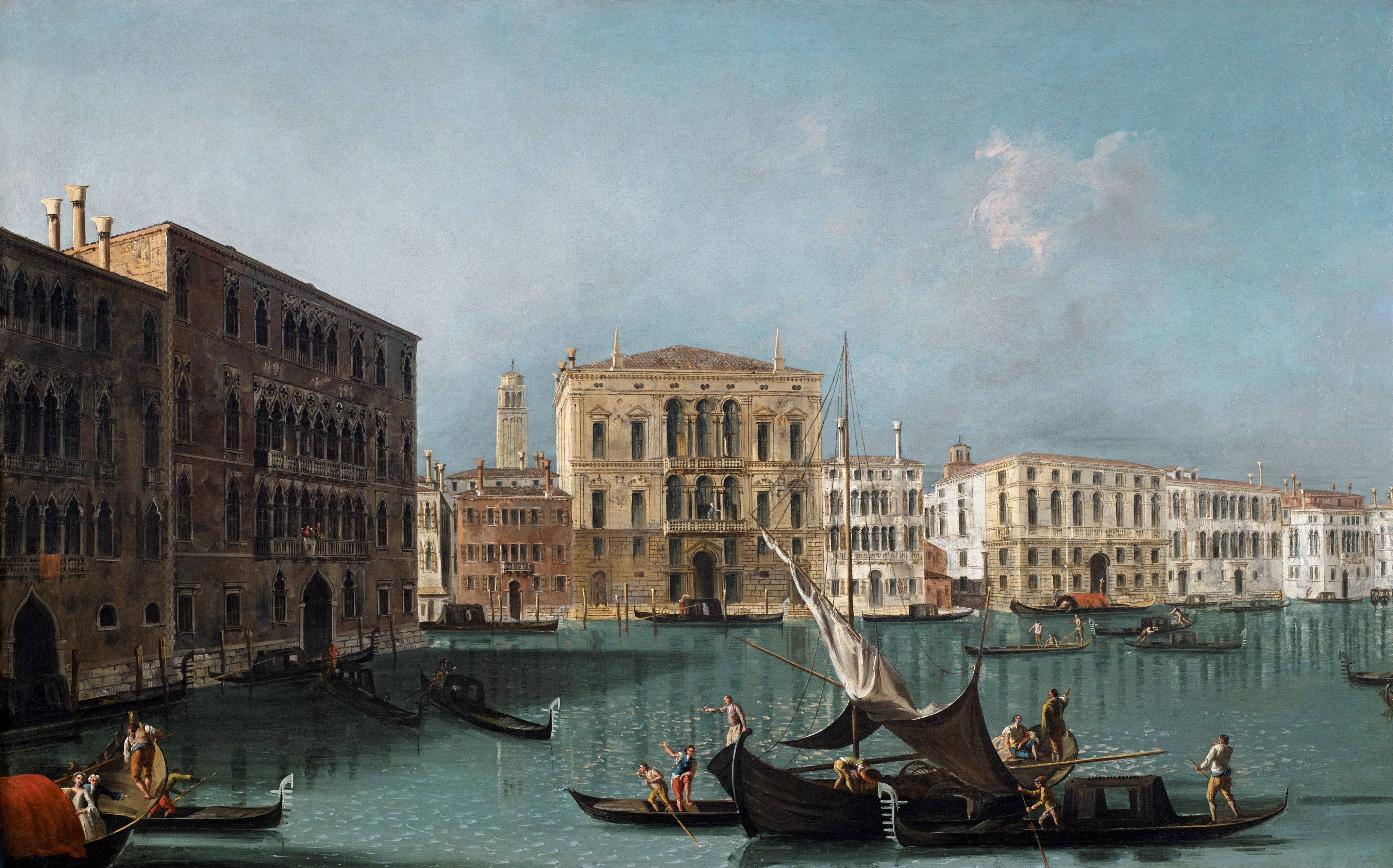 Michele Marieschi’s Ca’ Foscari and Palazzo Balbi on the Grand Canal (c.1738-1740). Photo: Fotostudio Rapuzzi